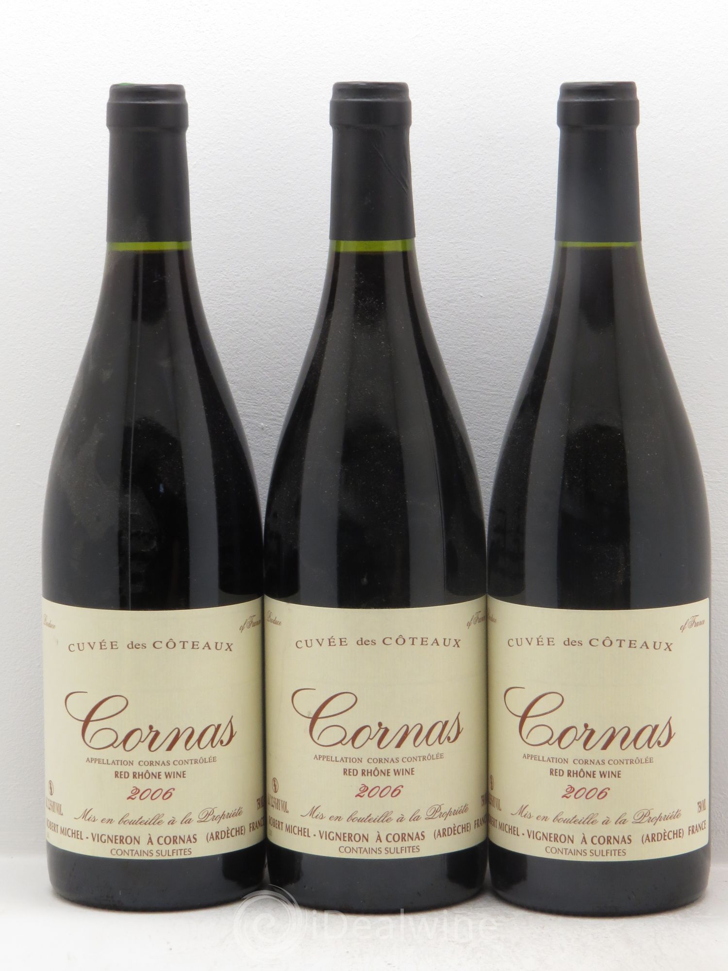 Cornas Cuvée des Coteaux Robert Michel 2006 - Lot de 3 bouteilles - 0