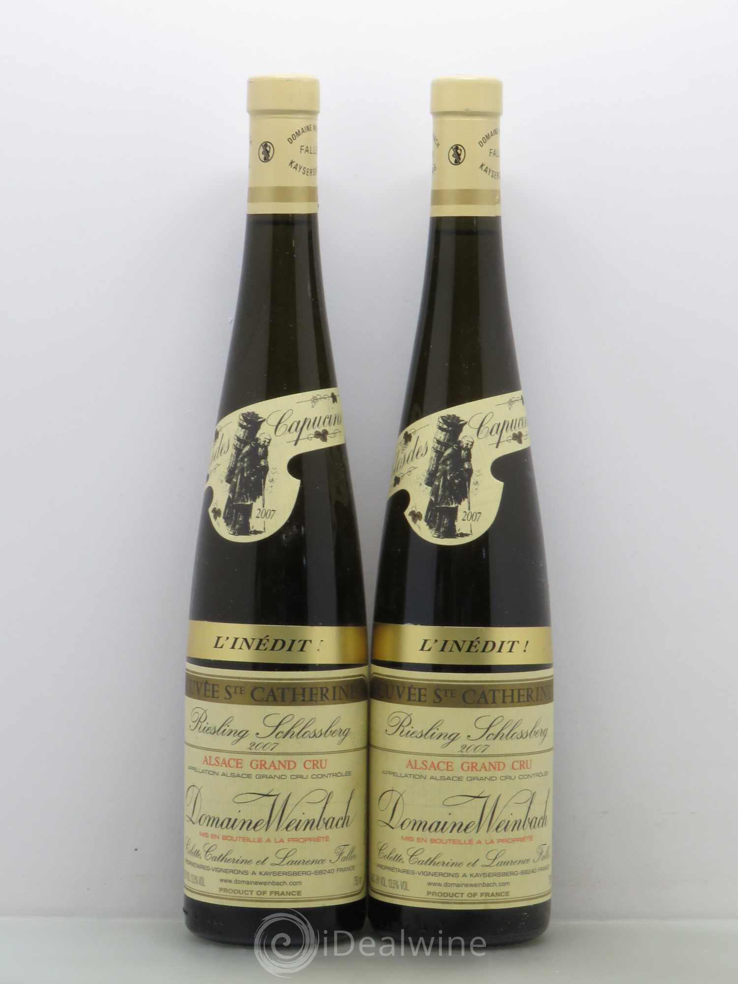 Alsace Riesling Grand Cru Schlossberg Cuvée Sainte Catherine l'Inédit Weinbach (Domaine) 2007 - Lot de 2 bouteilles - 0