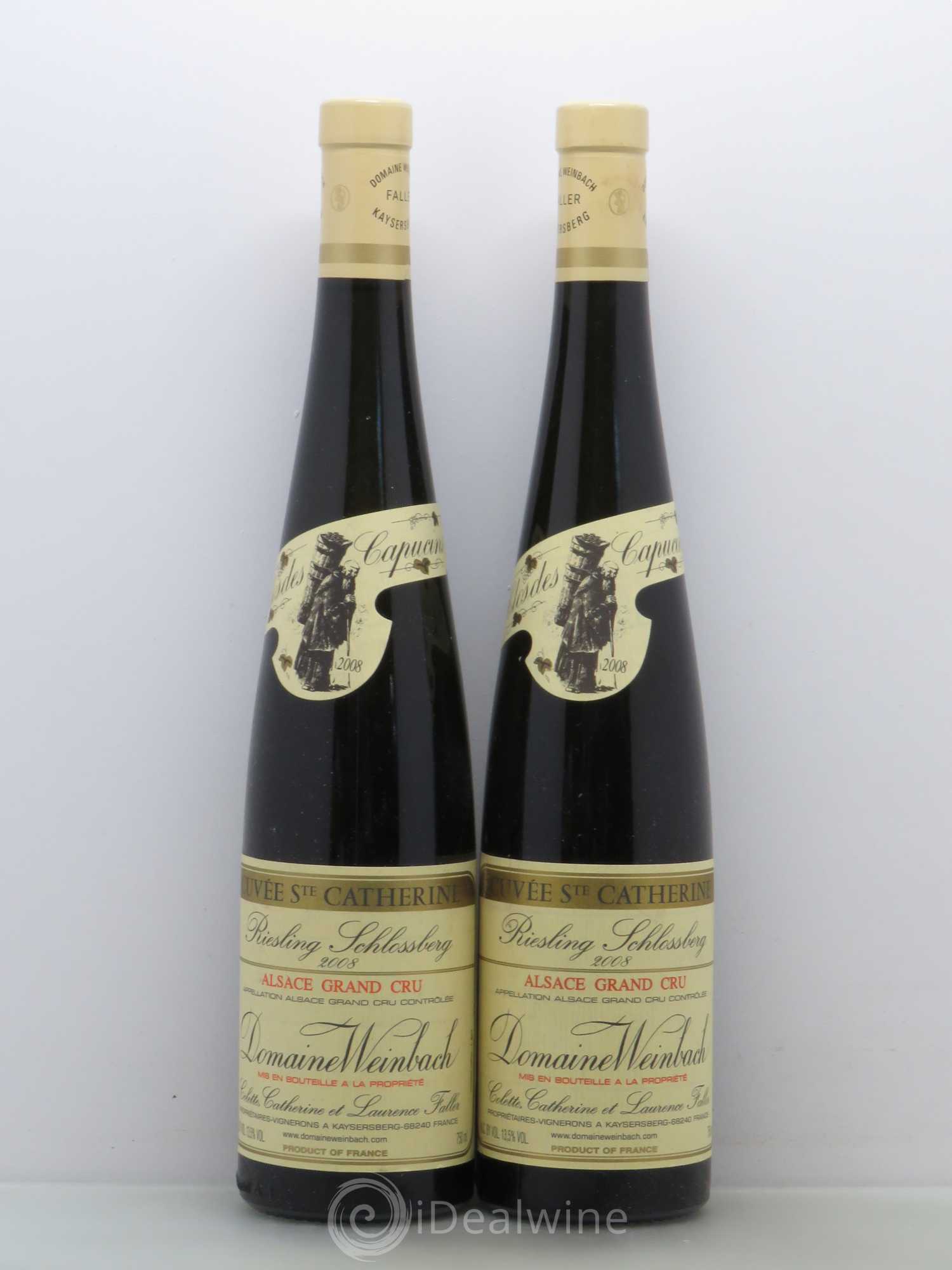 Alsace Grand Cru Schlossberg Riesling Weinbach (Domaine) 2008 - Lot de 2 bouteilles - 0