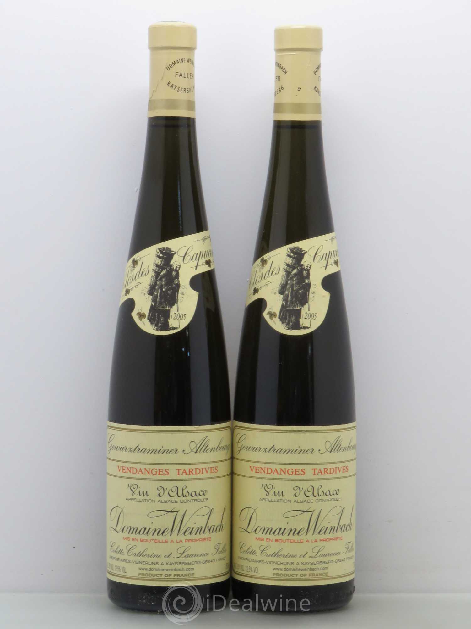 Alsace Gewurztraminer Altenbourg Weinbach (Domaine) Vendanges Tardives 2005 - Lot de 2 bouteilles - 0