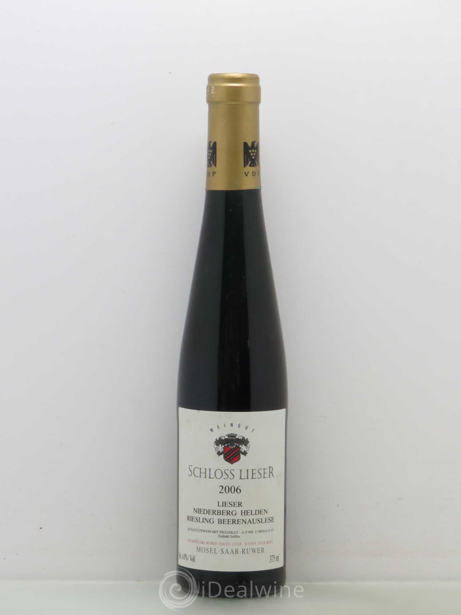 Allemagne Mosel-Saar Schloss Lieser Niederberger Helden Beerenauslese riesling Weingut 2006 - Posten von 1 Demi-Flasche - 0