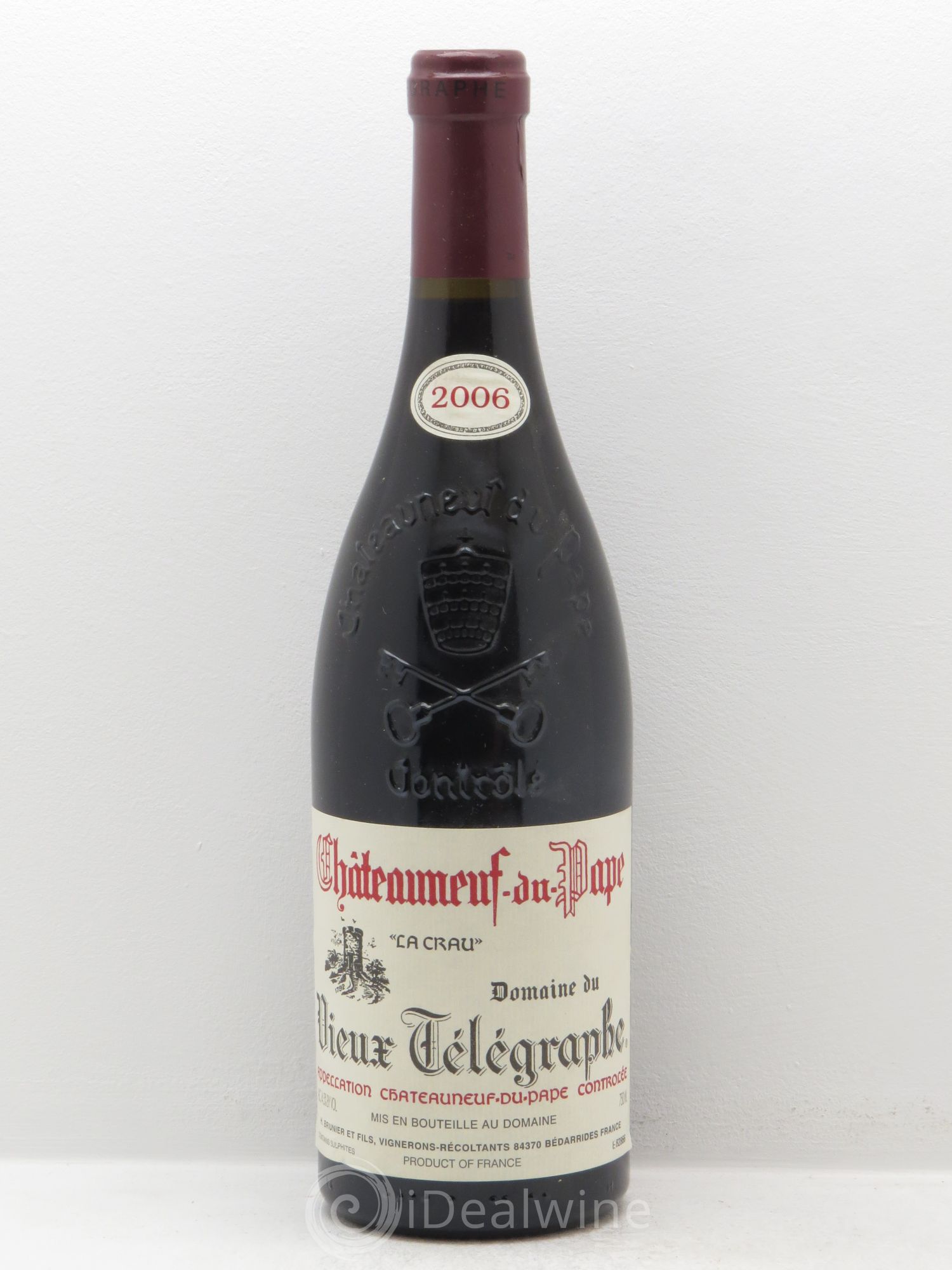Châteauneuf-du-Pape Vieux Télégraphe (Domaine du) Vignobles Brunier 2006 - Lot de 1 bouteille - 0