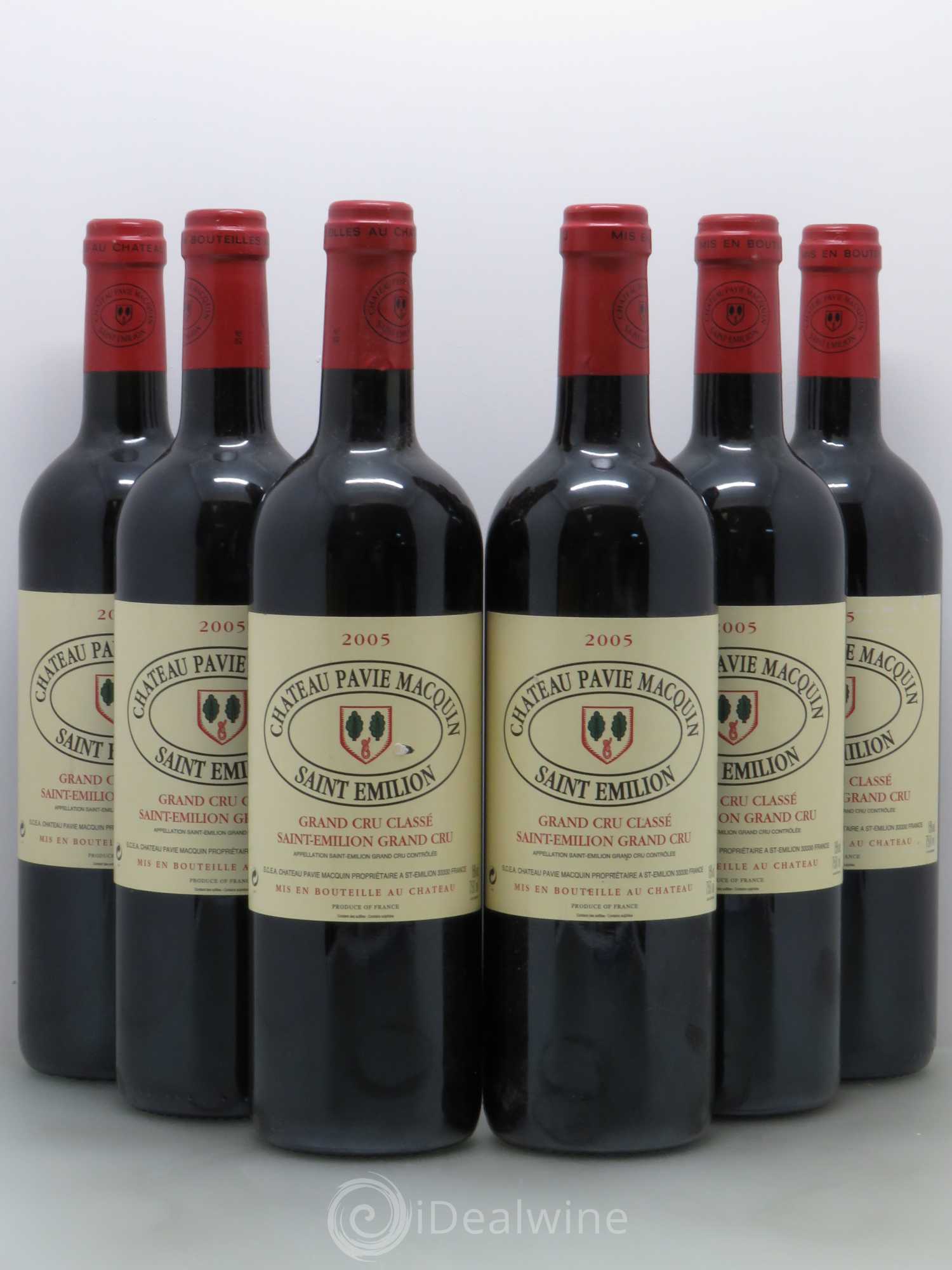 Château Pavie Macquin 1er Grand Cru Classé B 2005 - Lot de 6 bouteilles - 0