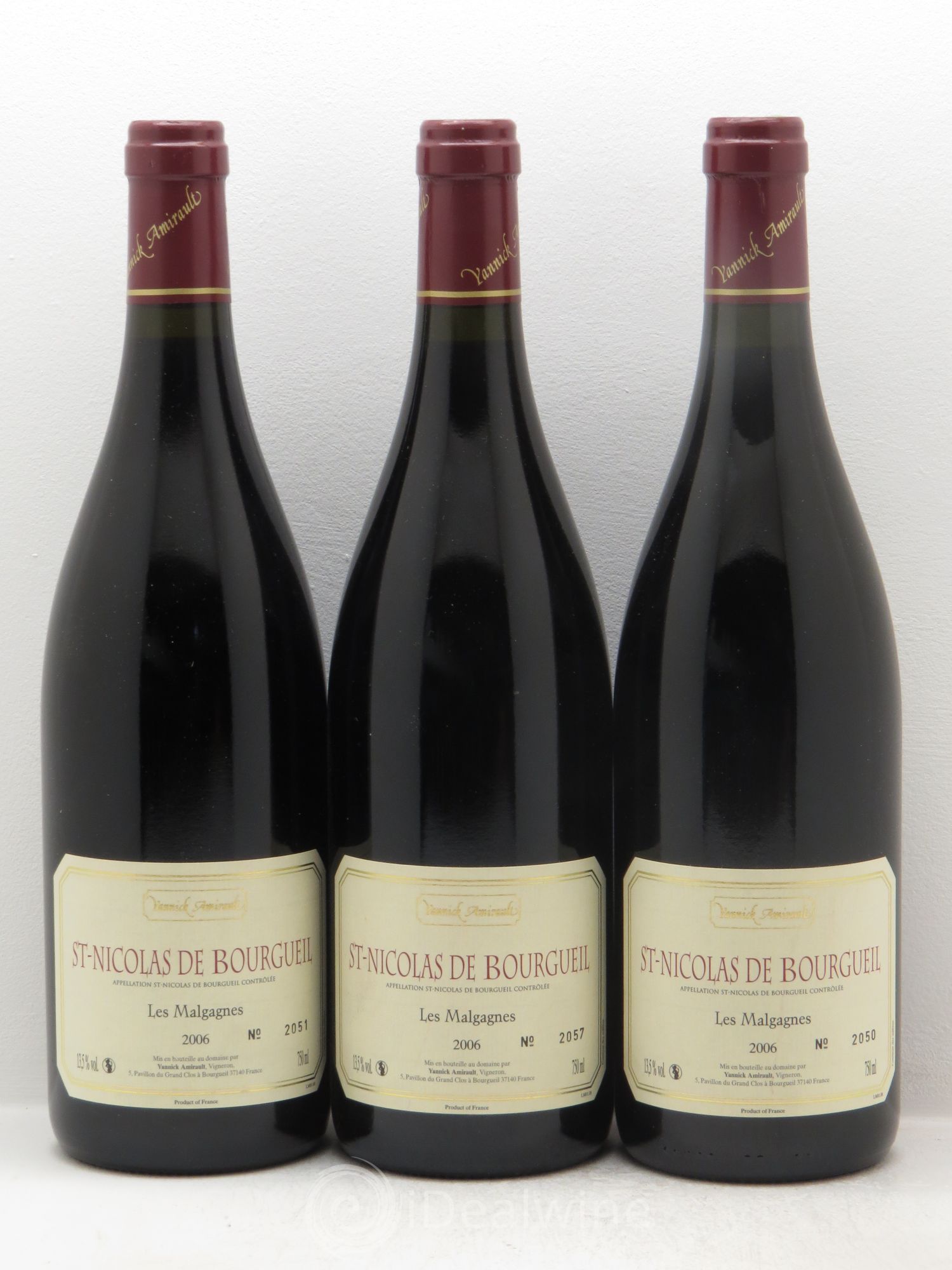 Saint-Nicolas de Bourgueil Les Malgagnes Yannick Amirault (Domaine) 2006 - Lot de 3 bouteilles - 0