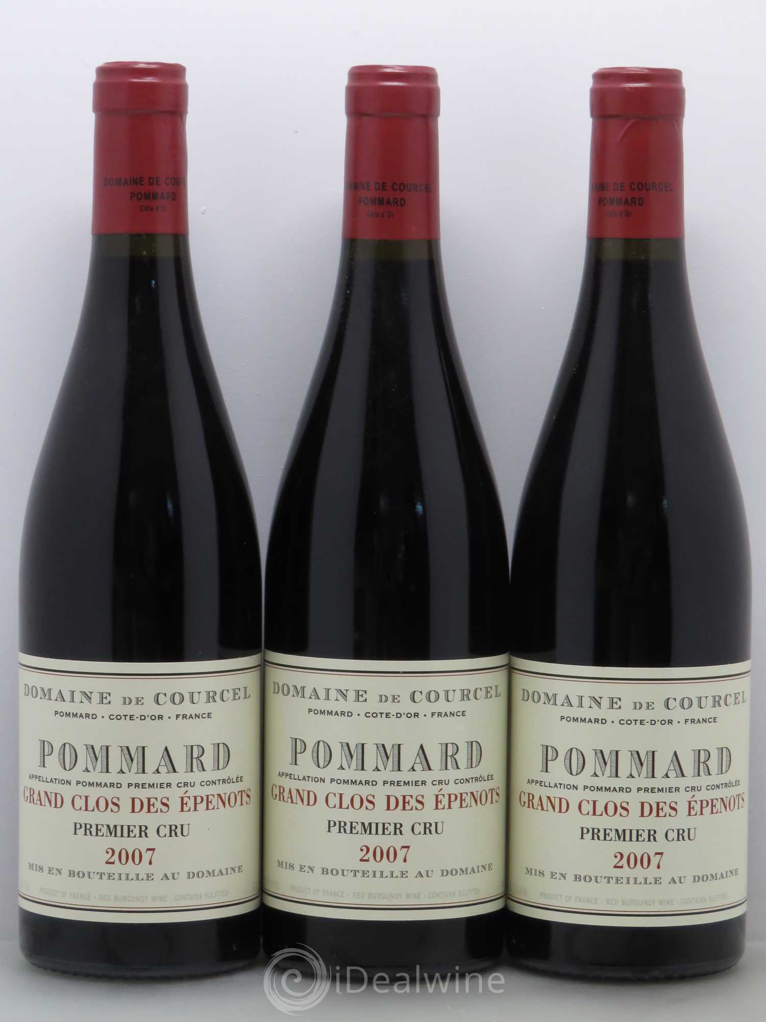 Pommard 1er Cru Grand Clos des Epenots de Courcel (Domaine) 2007 - Lot de 3 bouteilles - 0