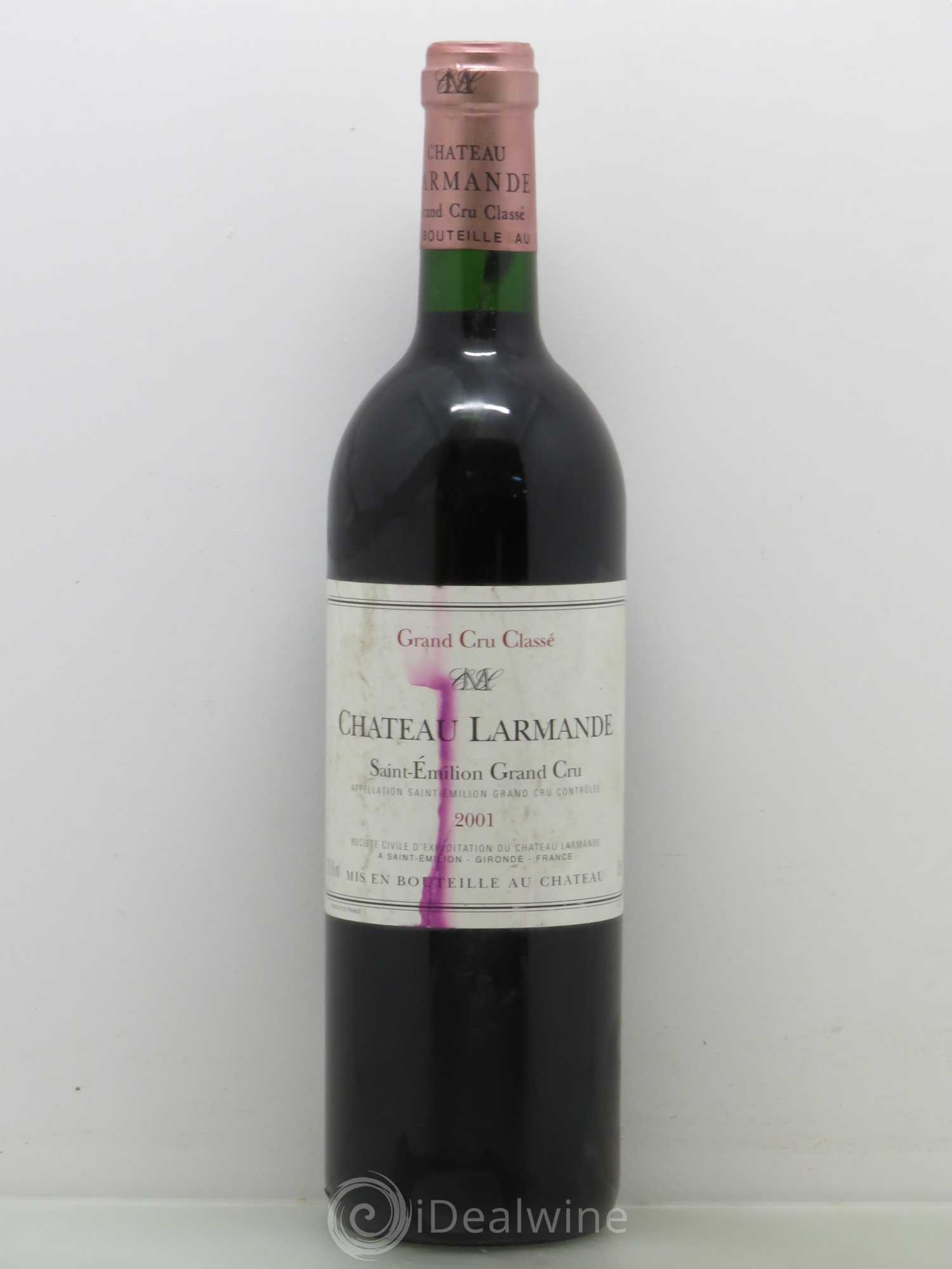 Château Larmande Grand Cru Classé 2001 - Lot de 1 bouteille - 0