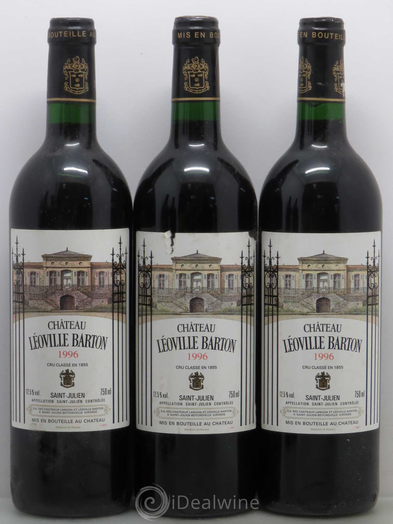 Château Léoville Barton 2ème Grand Cru Classé 1996 - Lot de 5 bouteilles - 1