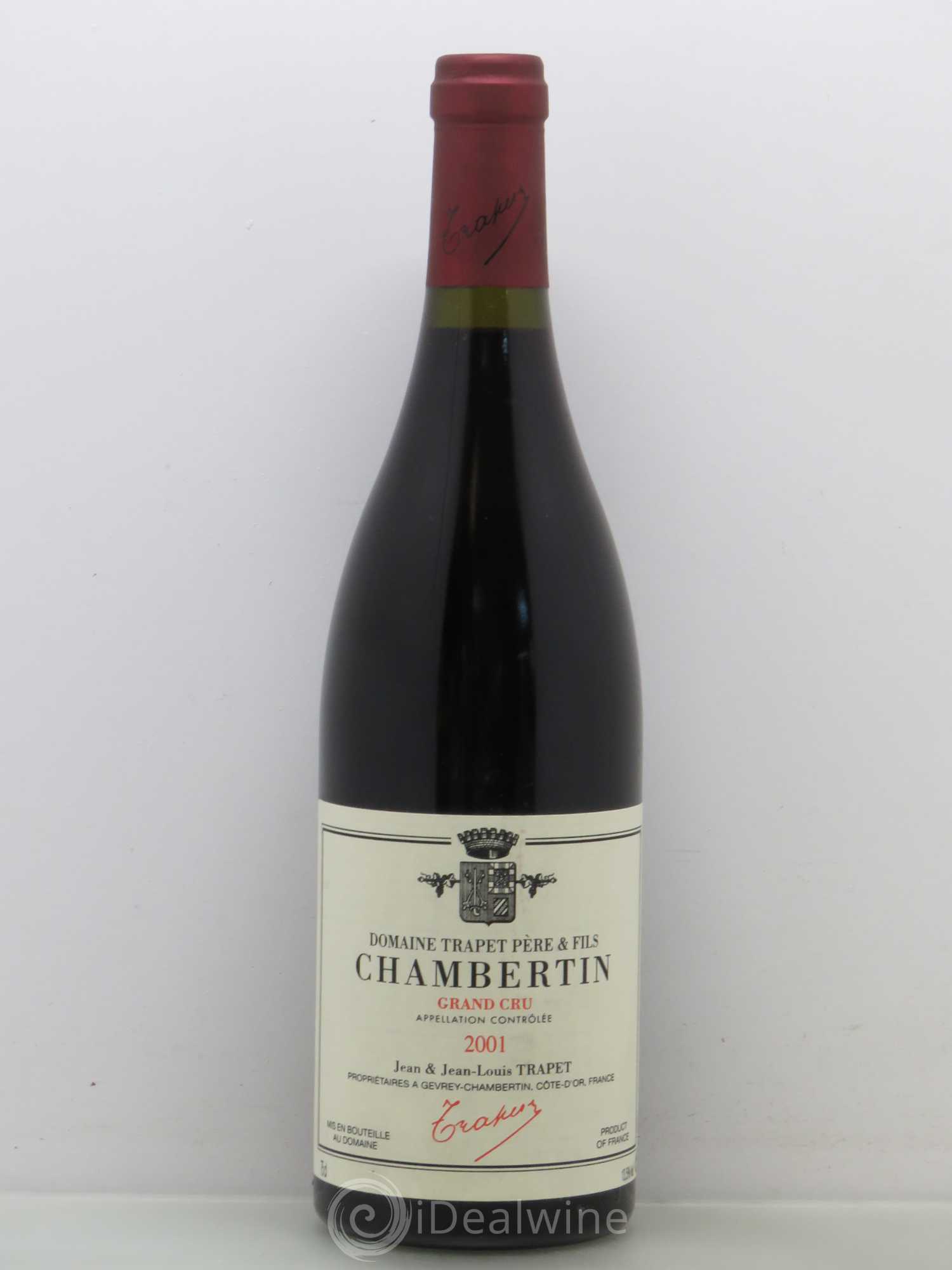 Chambertin Grand Cru Domaine Trapet 2001 - Lot de 1 bouteille - 0