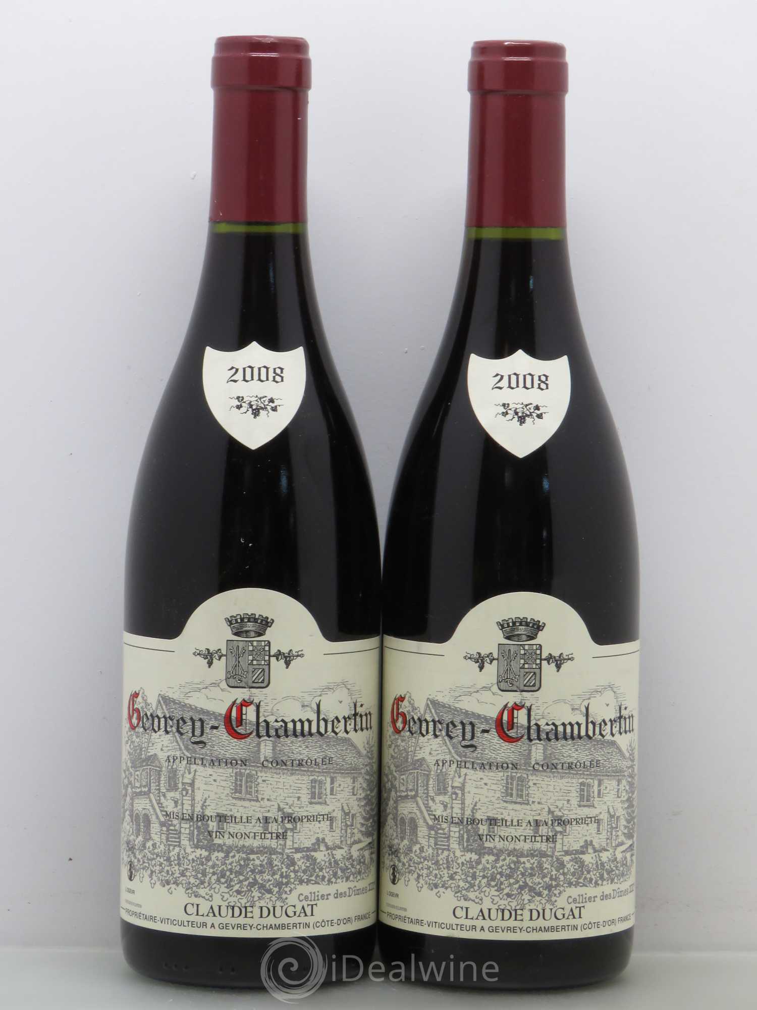 Gevrey-Chambertin Claude Dugat 2008 - Lot de 2 bouteilles - 0