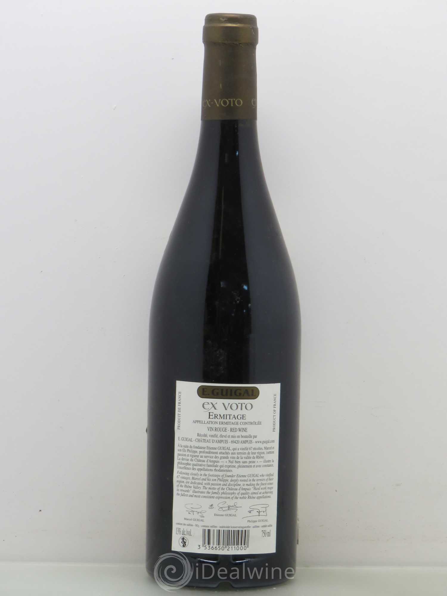 Ermitage Ex Voto Guigal 2005 - Lot de 1 bouteille - 1