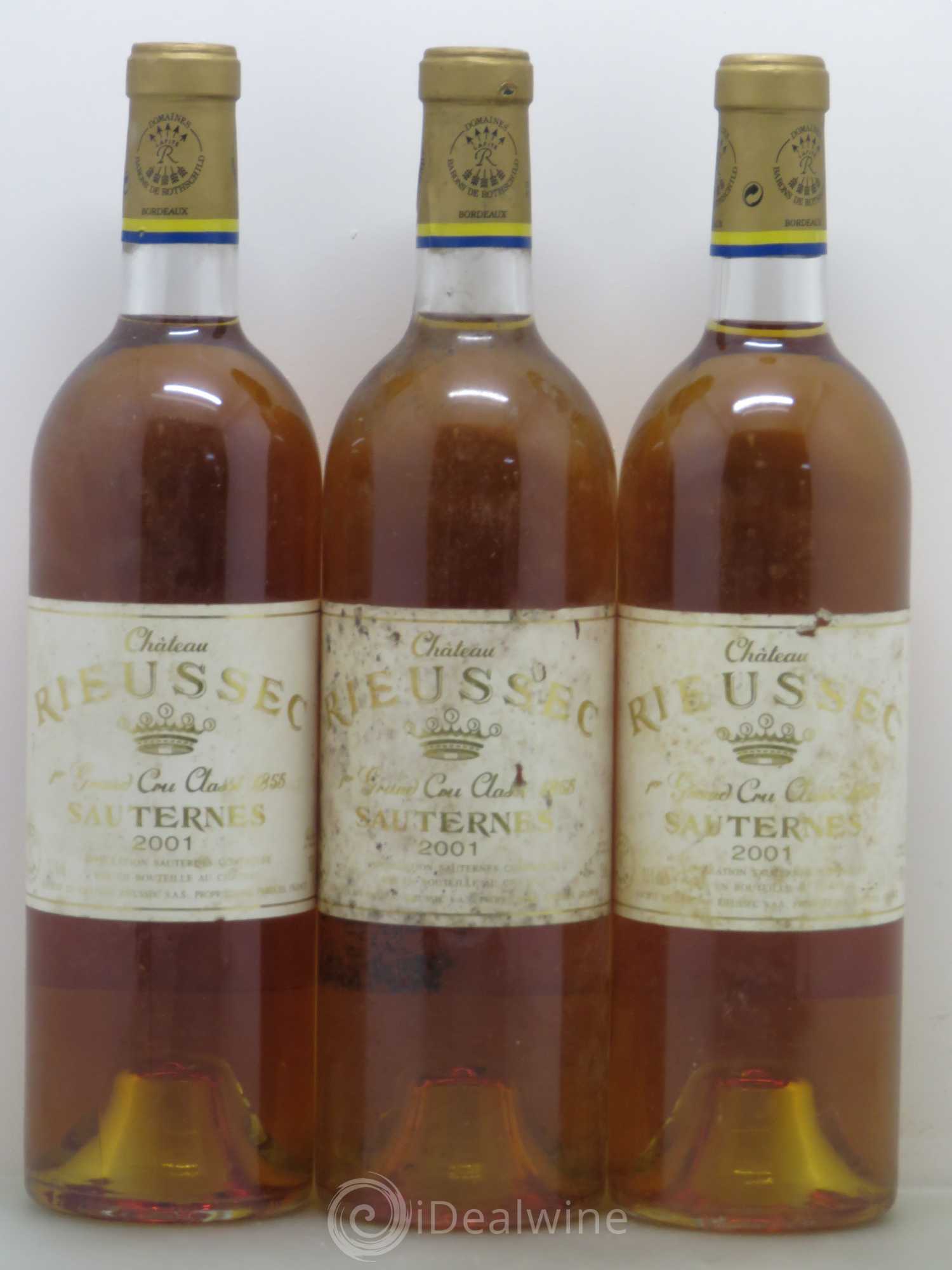 Château Rieussec 1er Grand Cru Classé (senza prezzo di riserva) 2001 - Lotto di 3 bottiglie - 0