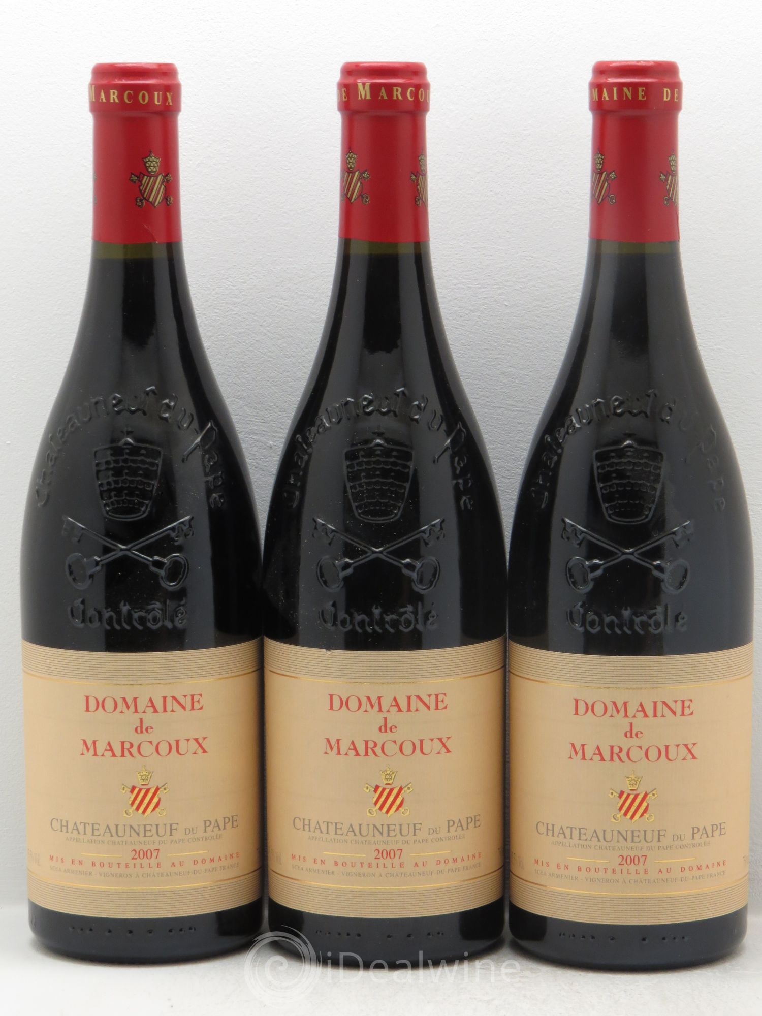 Châteauneuf-du-Pape Marcoux (Domaine de) 2007 - Lot de 3 bouteilles - 0