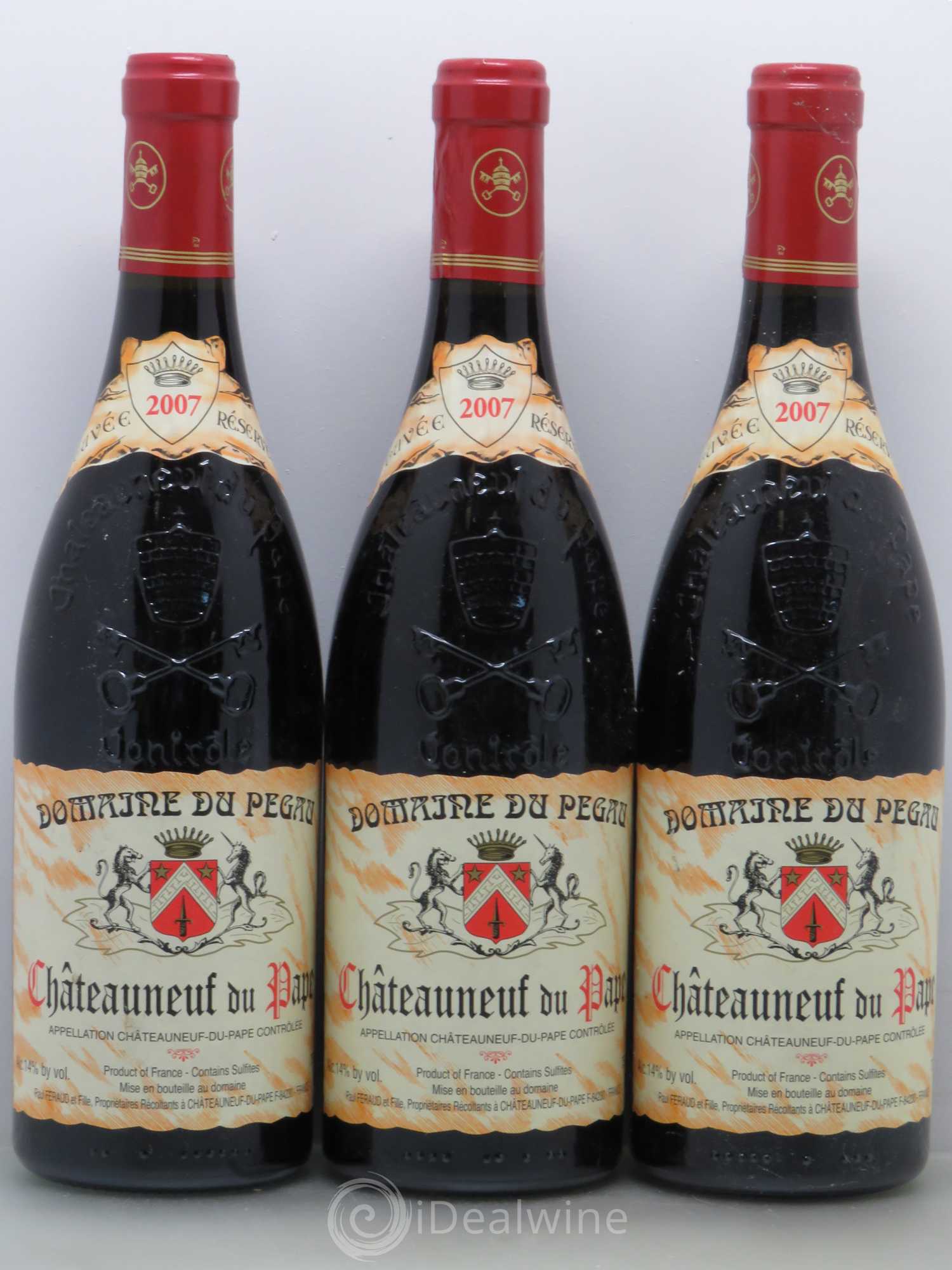 Châteauneuf-du-Pape Domaine du Pégau Cuvée Réservée Paul et Laurence Féraud 2007 - Lot de 3 bouteilles - 0