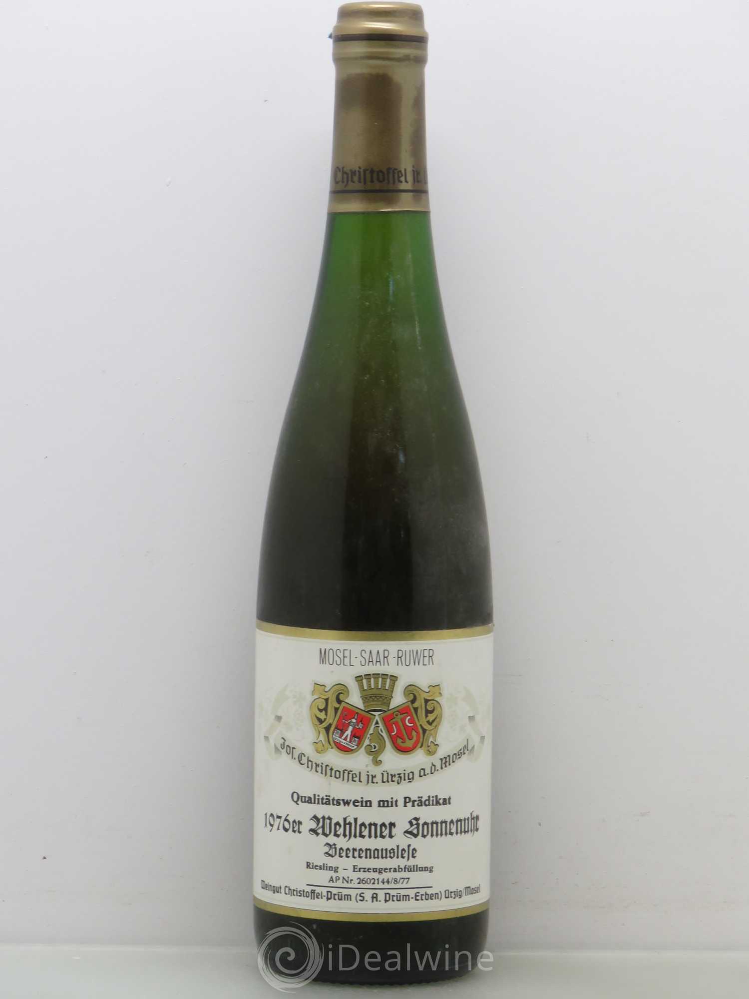 Allemagne Mosel-Saar Wehlener Sonnenhur Beerenauslese Qualitïtswein 1976 - Posten von 1 Flasche - 0