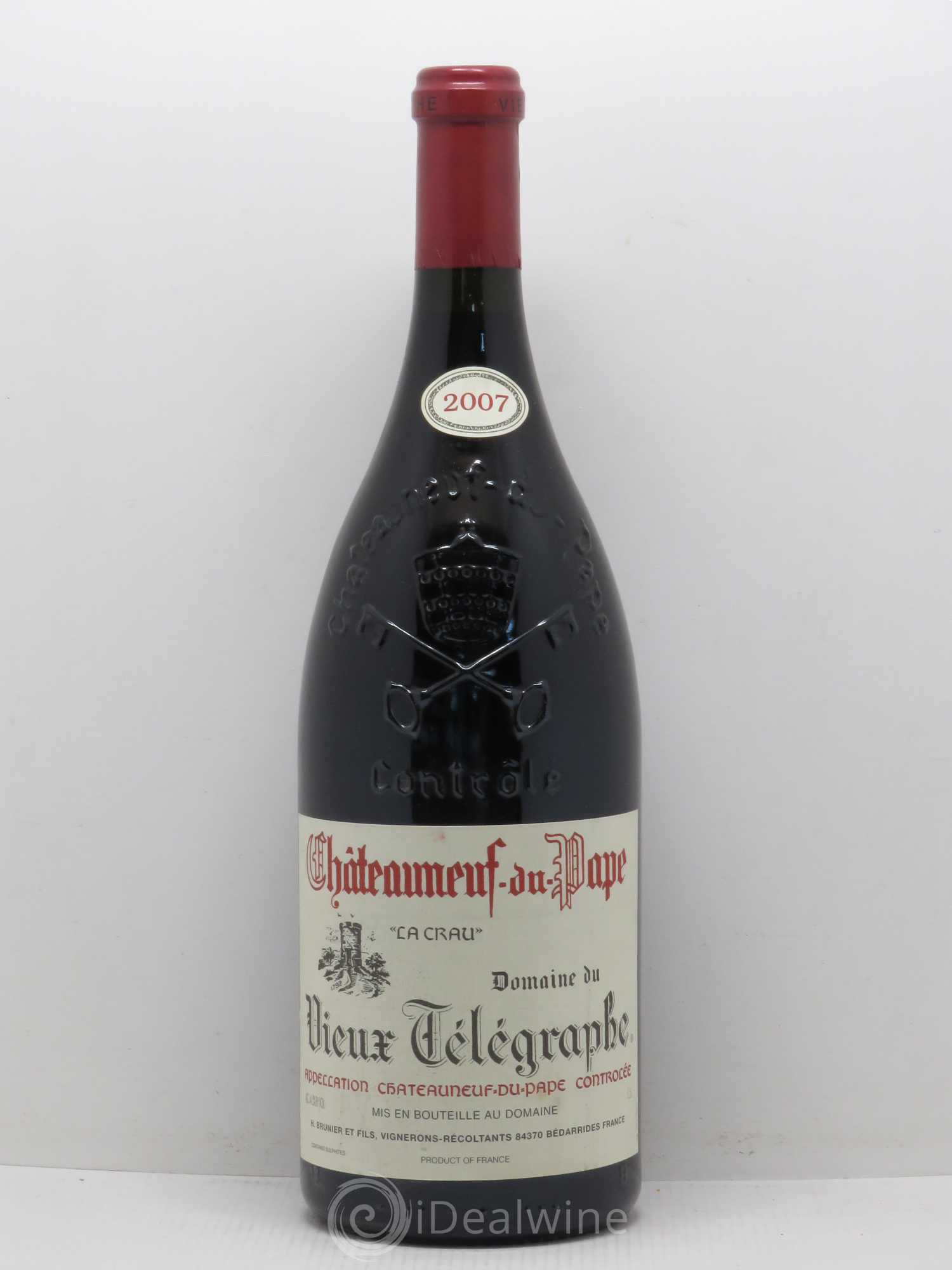 Châteauneuf-du-Pape Vieux Télégraphe (Domaine du) Vignobles Brunier La crau 2007 - Lot of 1 magnum - 0