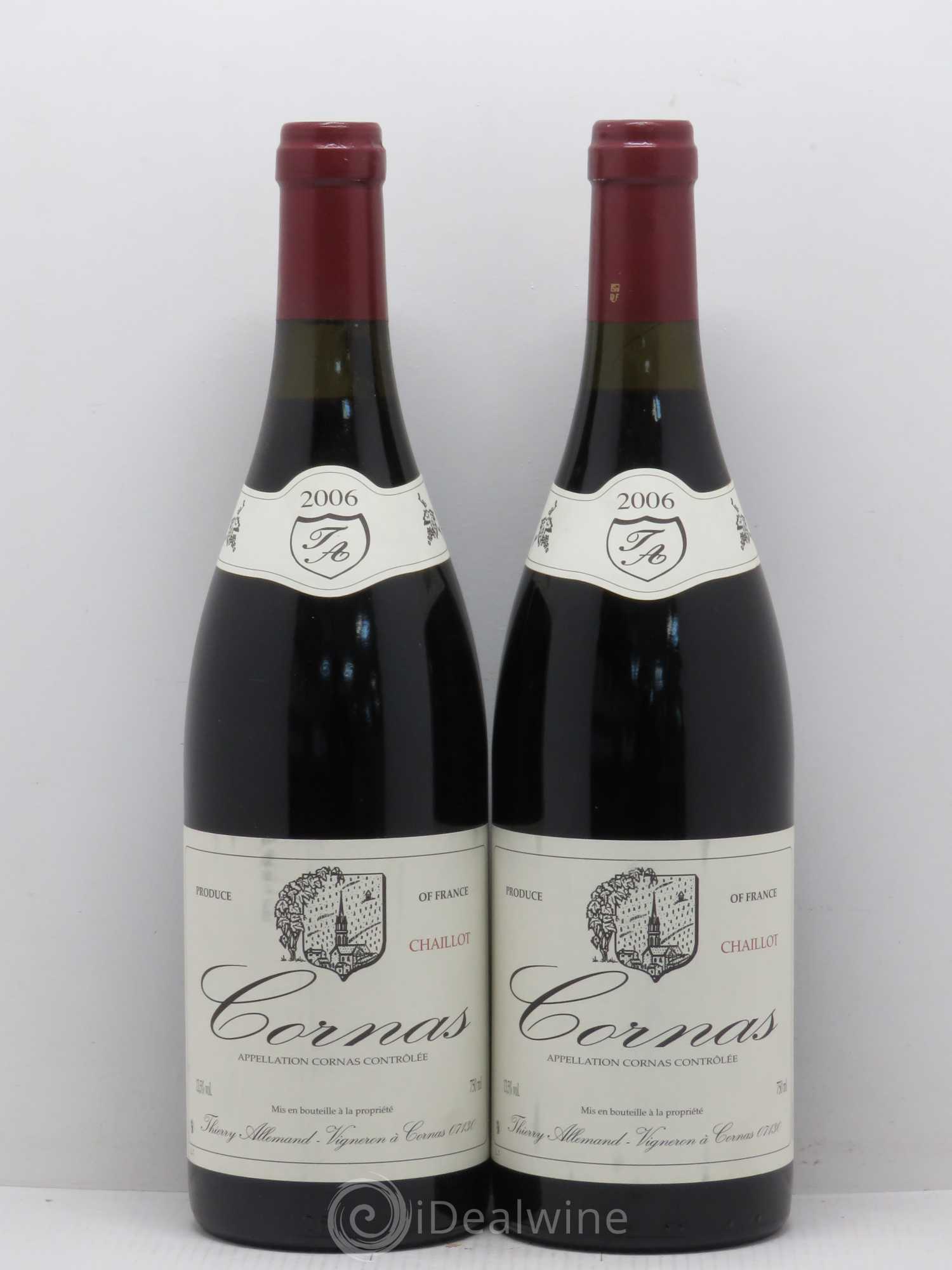 Cornas Chaillot Thierry Allemand 2006 - Lot de 2 bouteilles - 0