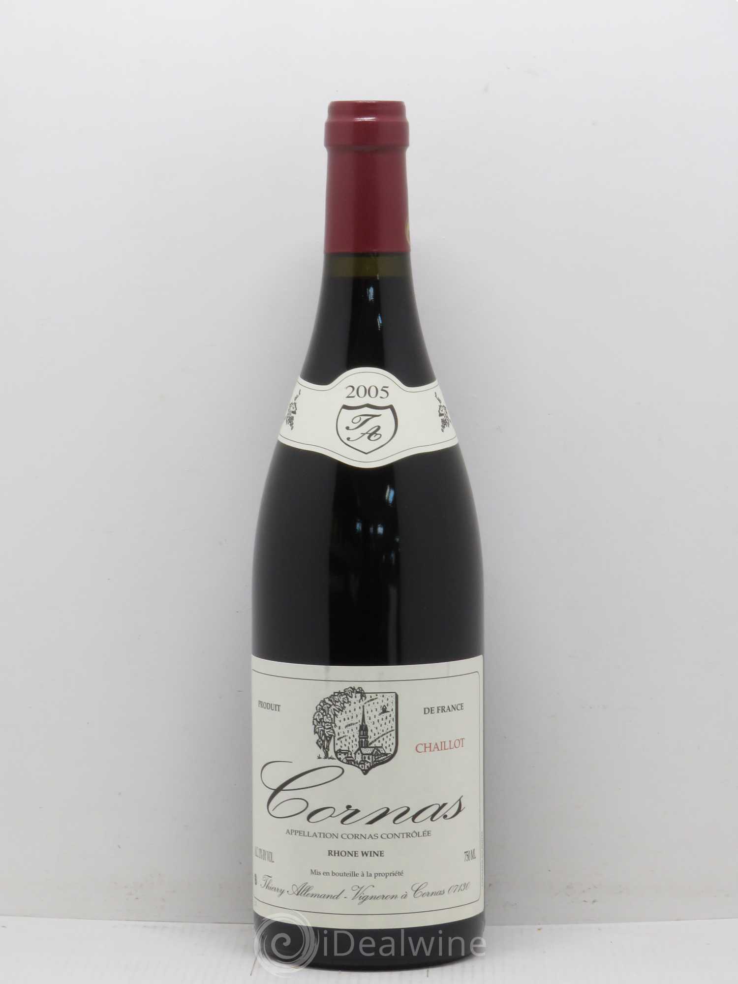 Cornas Chaillot Thierry Allemand 2005 - Lot de 1 bouteille - 0