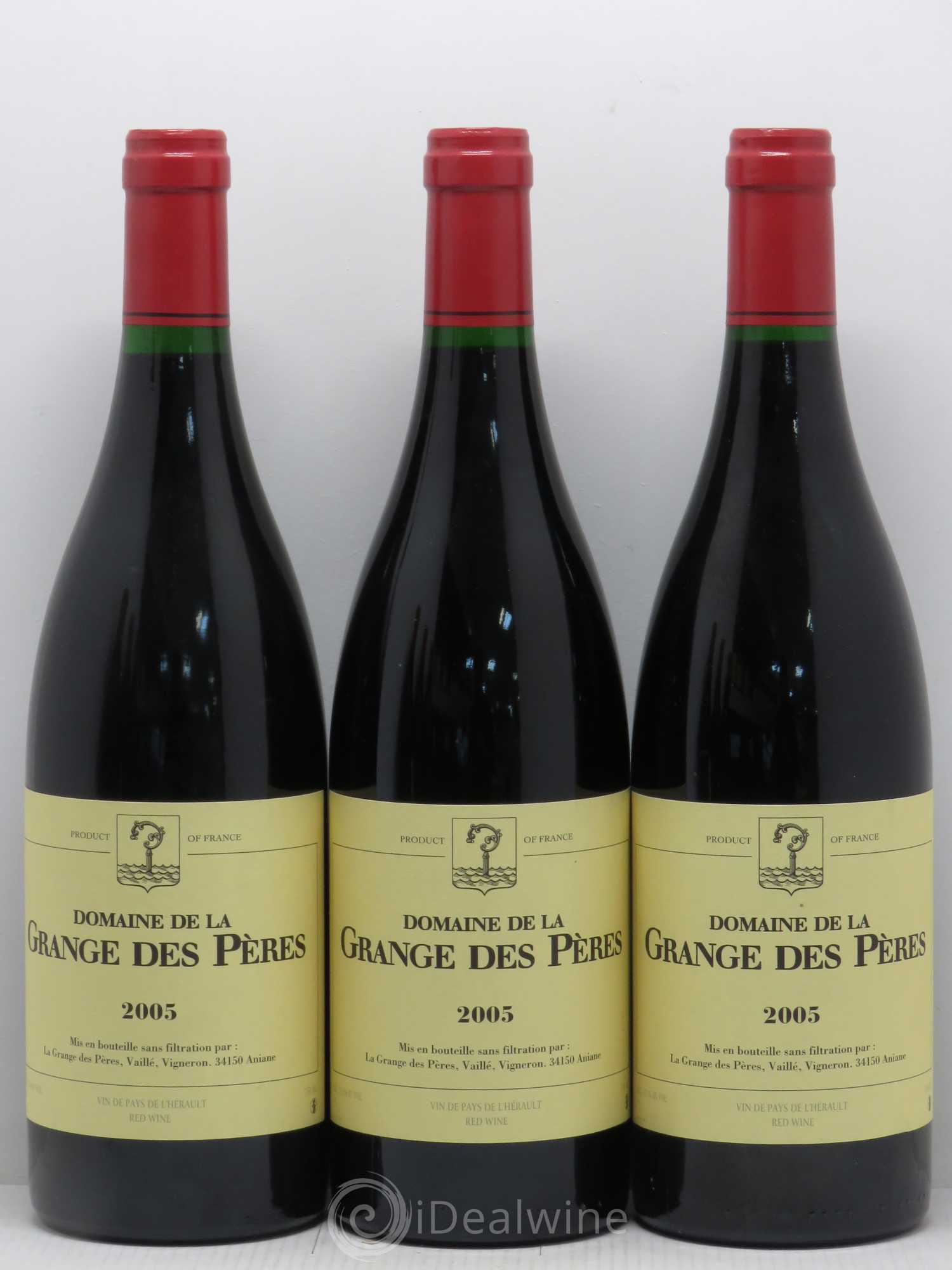 Pays d'Hérault Grange des Pères Laurent Vaillé 2005 - Lot de 3 bouteilles - 0