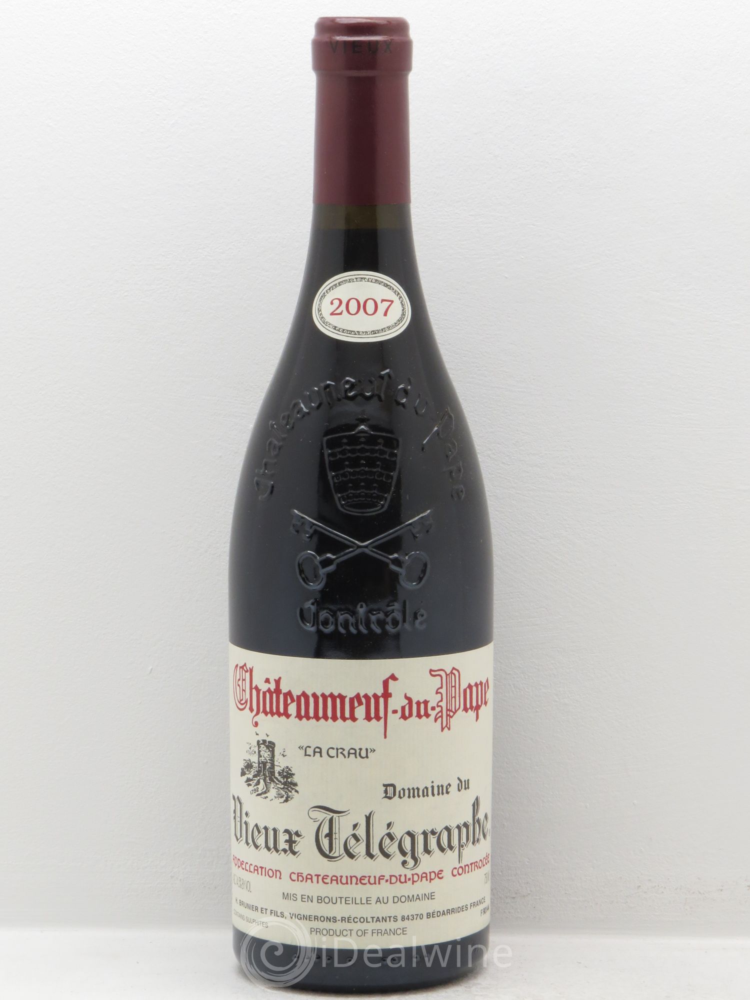 Châteauneuf-du-Pape Vieux Télégraphe (Domaine du) Vignobles Brunier 2007 - Lot de 6 bouteilles - 0