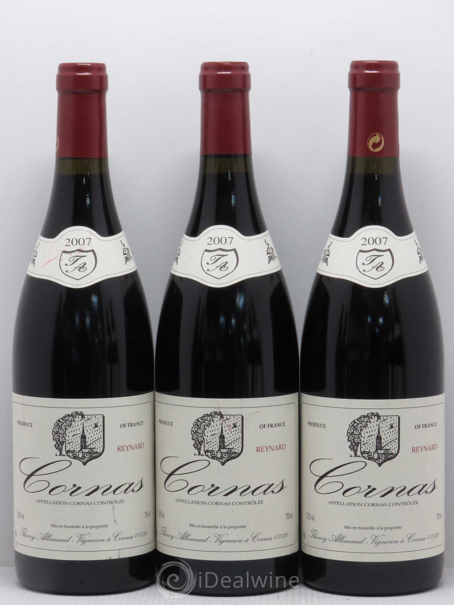 Cornas Reynard Thierry Allemand 2007 - Lot de 3 bouteilles - 0