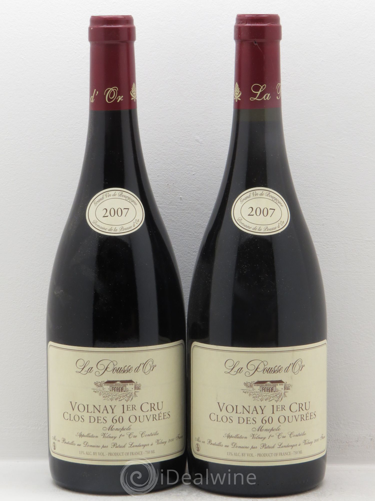 Volnay 1er Cru Clos des 60 ouvrées La Pousse d'Or (Domaine de) 2007 - Lot de 2 bouteilles - 0