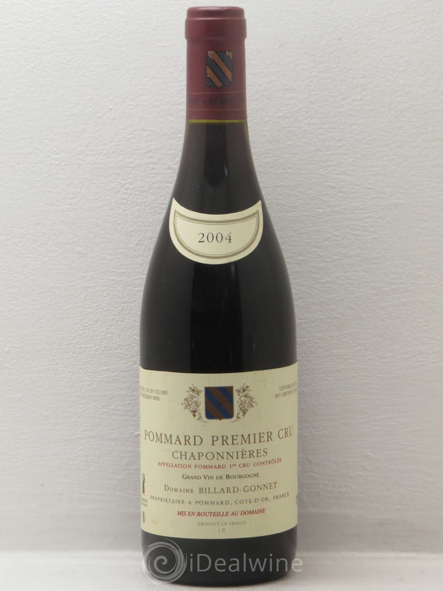 Pommard 1er Cru Chaponnieres Billard Gonnet 2004 - Posten von 1 Flasche - 0