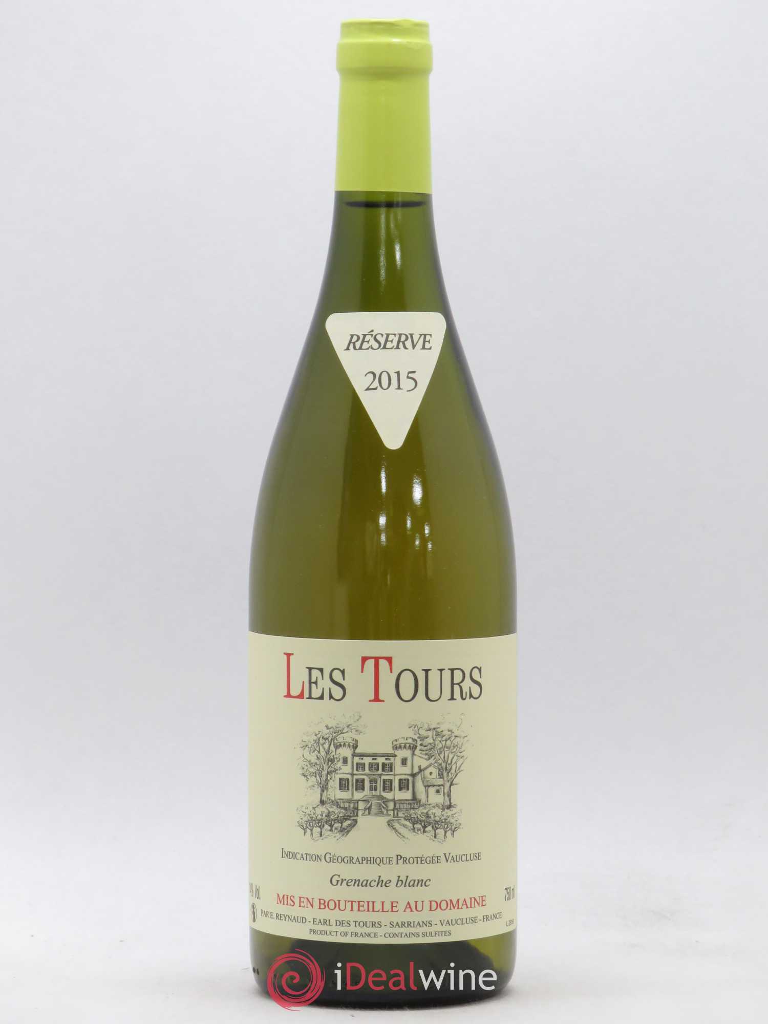 Vaucluse (Vin de Pays de Vaucluse) Les Tours Grenache Blanc Emmanuel Reynaud 2015 - Lot de 1 bouteille - 0