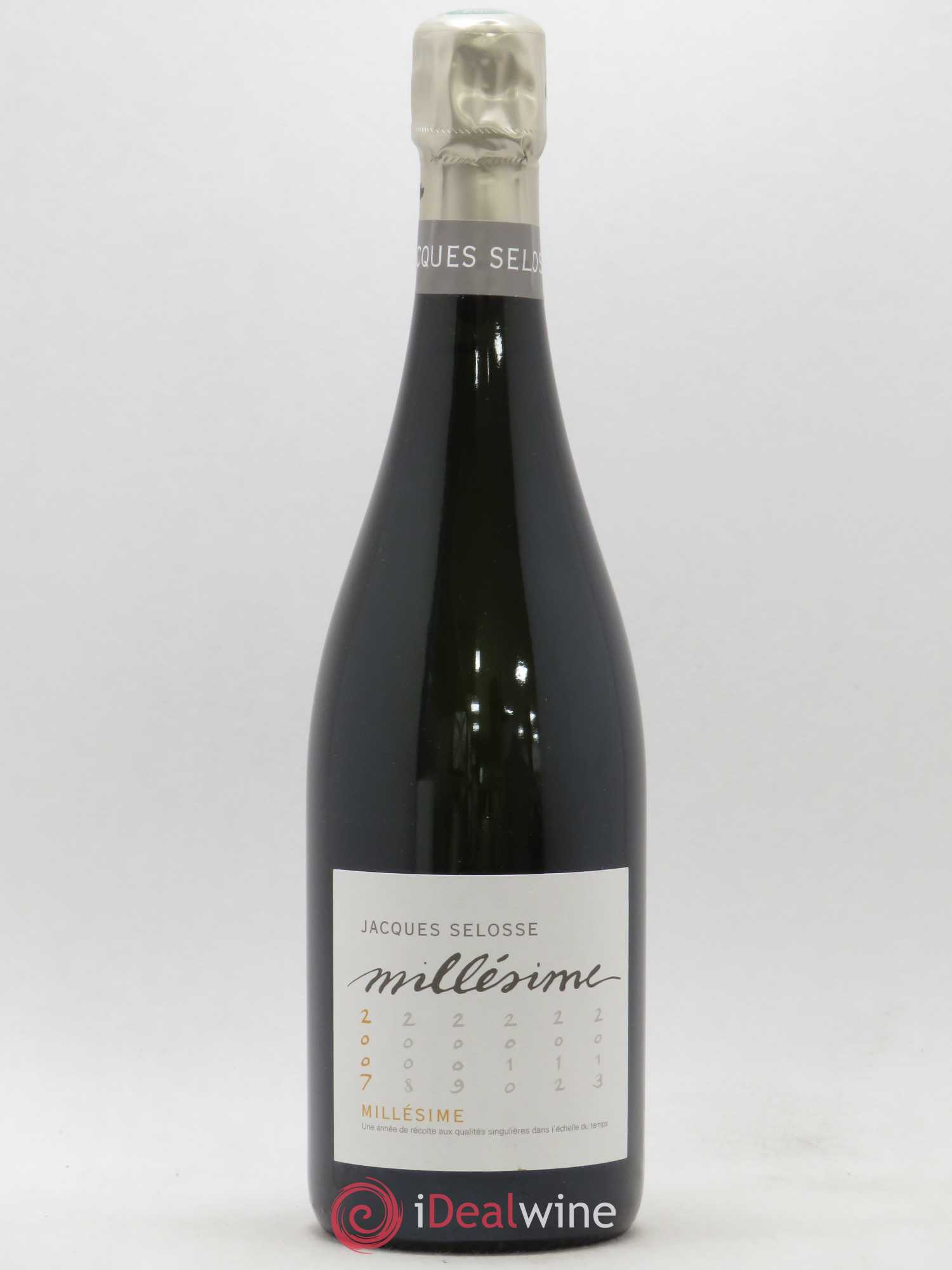 1er Cru Millésimé Extra-Brut Jacques Selosse 2007 - Lot de 1 bouteille - 0