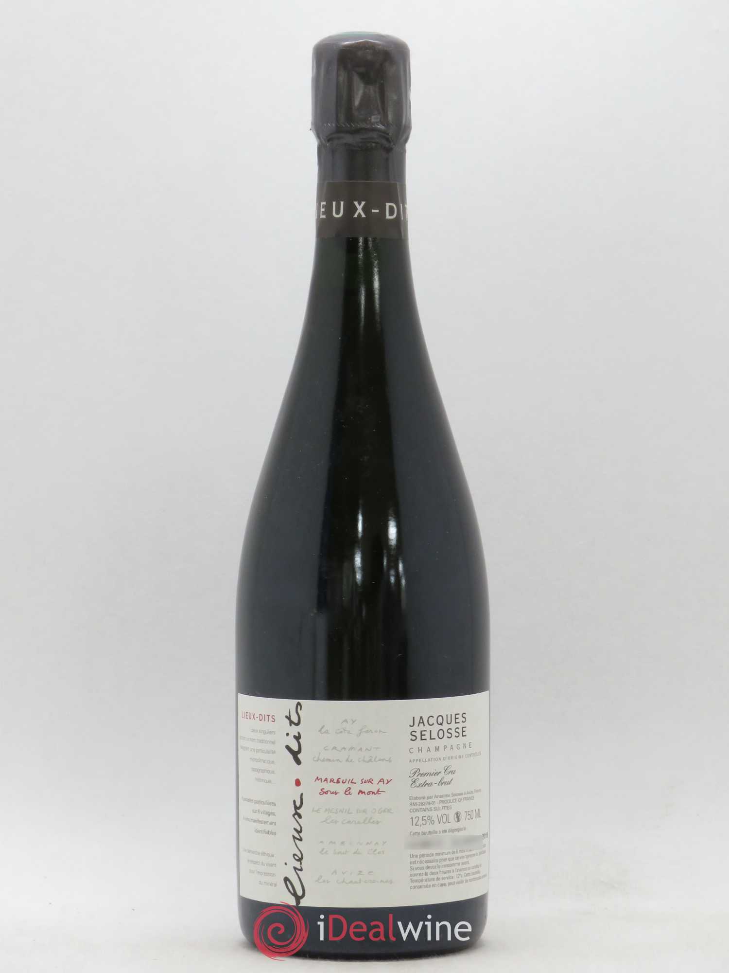 Mareuil sur Ay Sous le Mont Extra-Brut Jacques Selosse - Lot de 1 bouteille - 0