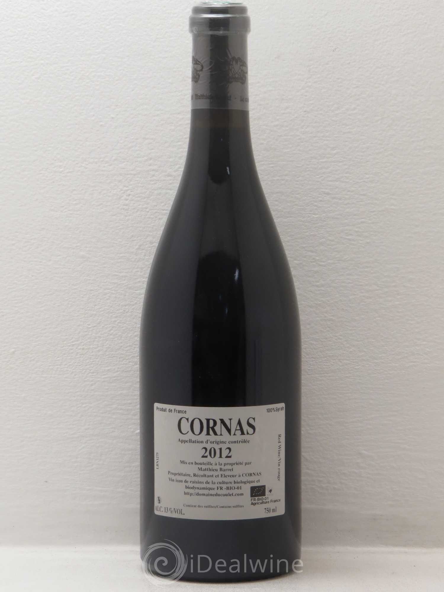 Cornas Billes Noires Matthieu Barret 2012 - Posten von 1 Flasche - 1