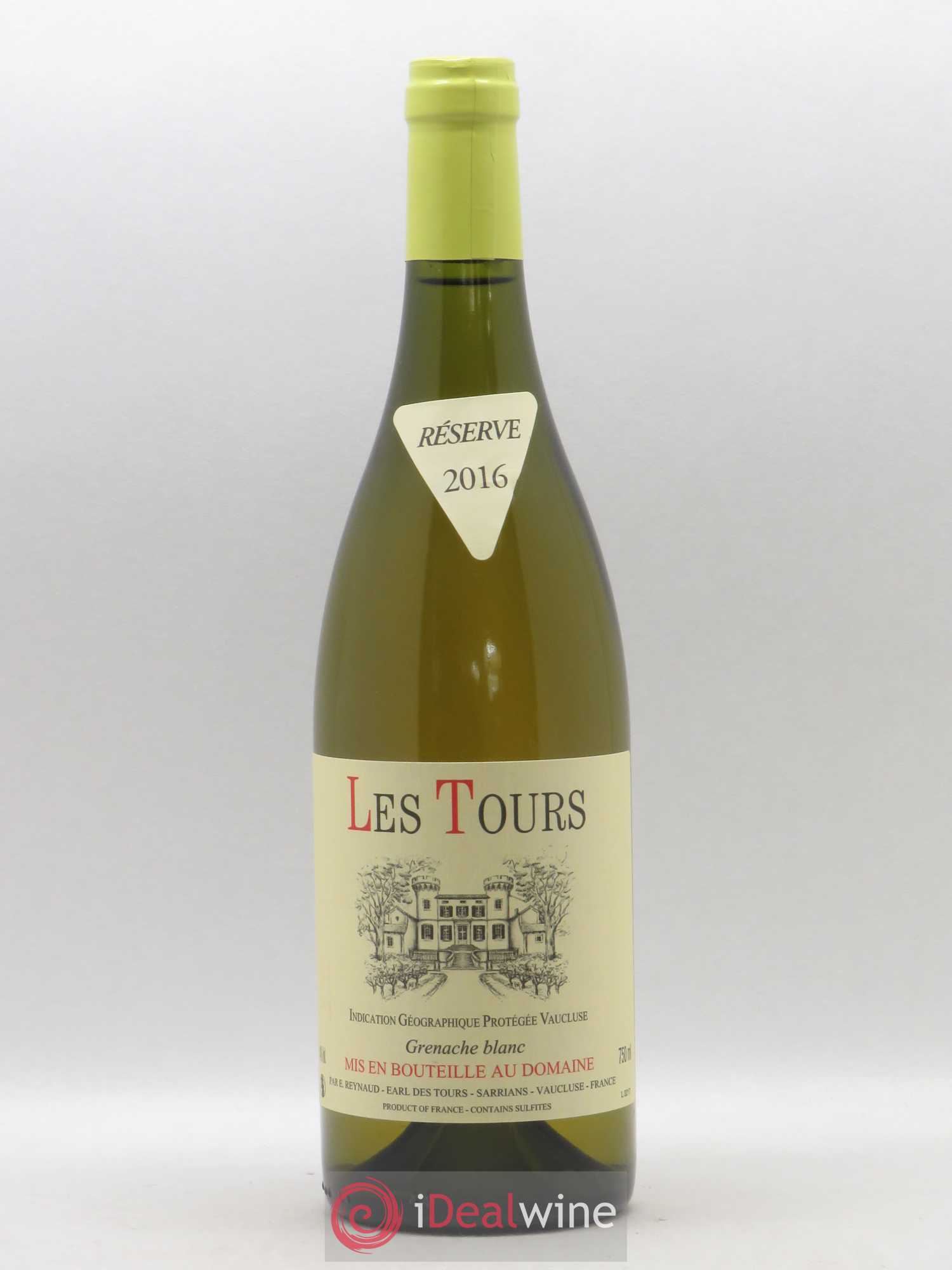 Vaucluse (Vin de Pays de Vaucluse) Les Tours Grenache Blanc Emmanuel Reynaud 2016 - Lot de 1 bouteille - 0