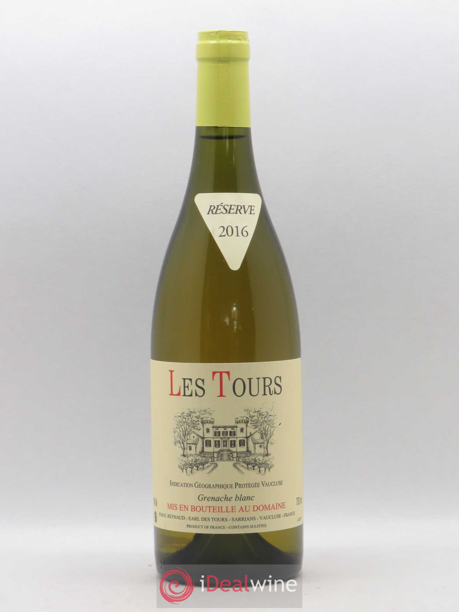 Vaucluse (Vin de Pays de Vaucluse) Les Tours Grenache Blanc Emmanuel Reynaud 2016 - Lot de 1 bouteille - 0