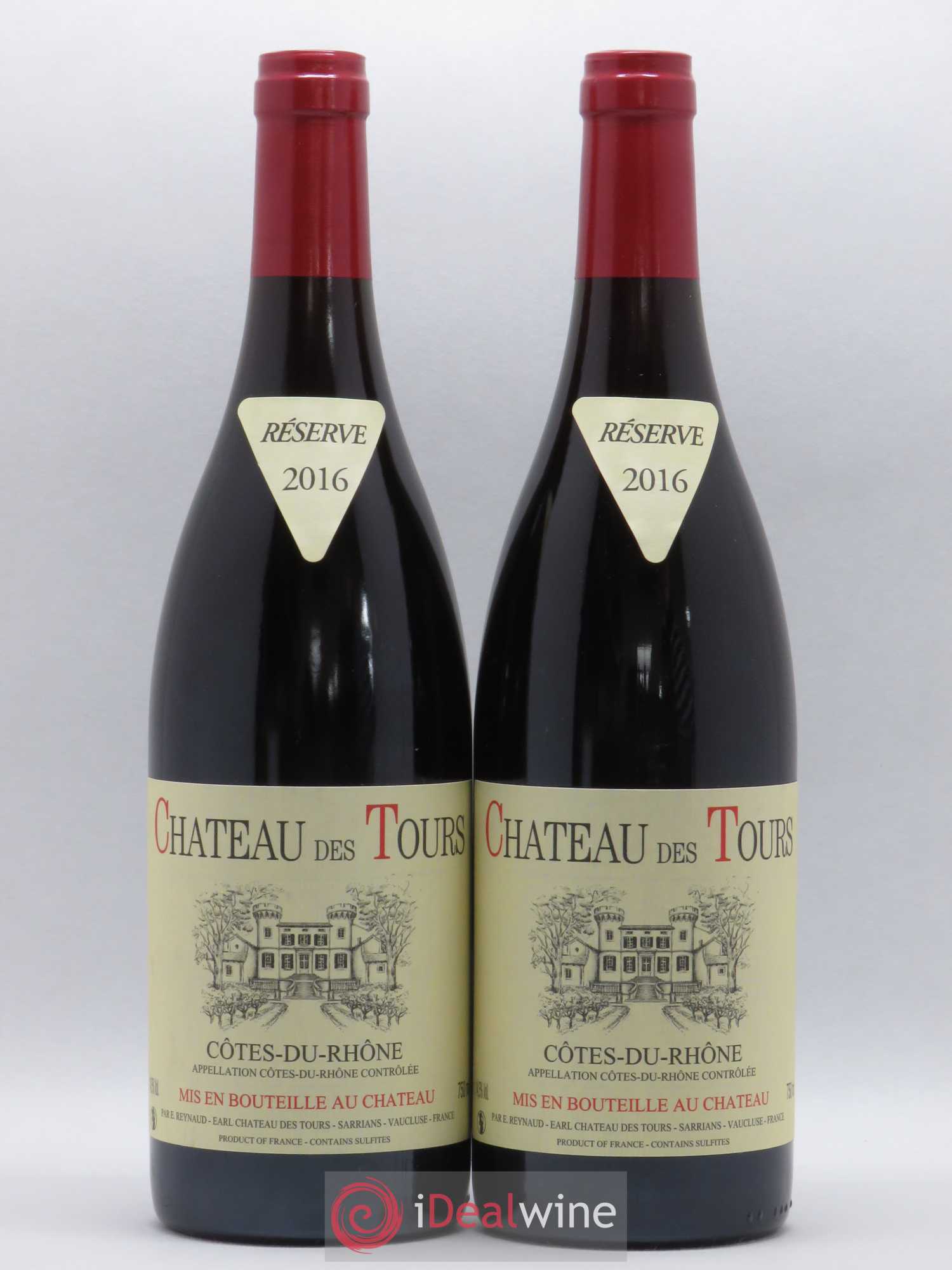 Côtes-du-Rhône Château des Tours Emmanuel Reynaud Reserve 2016 - Lot de 2 bouteilles - 0