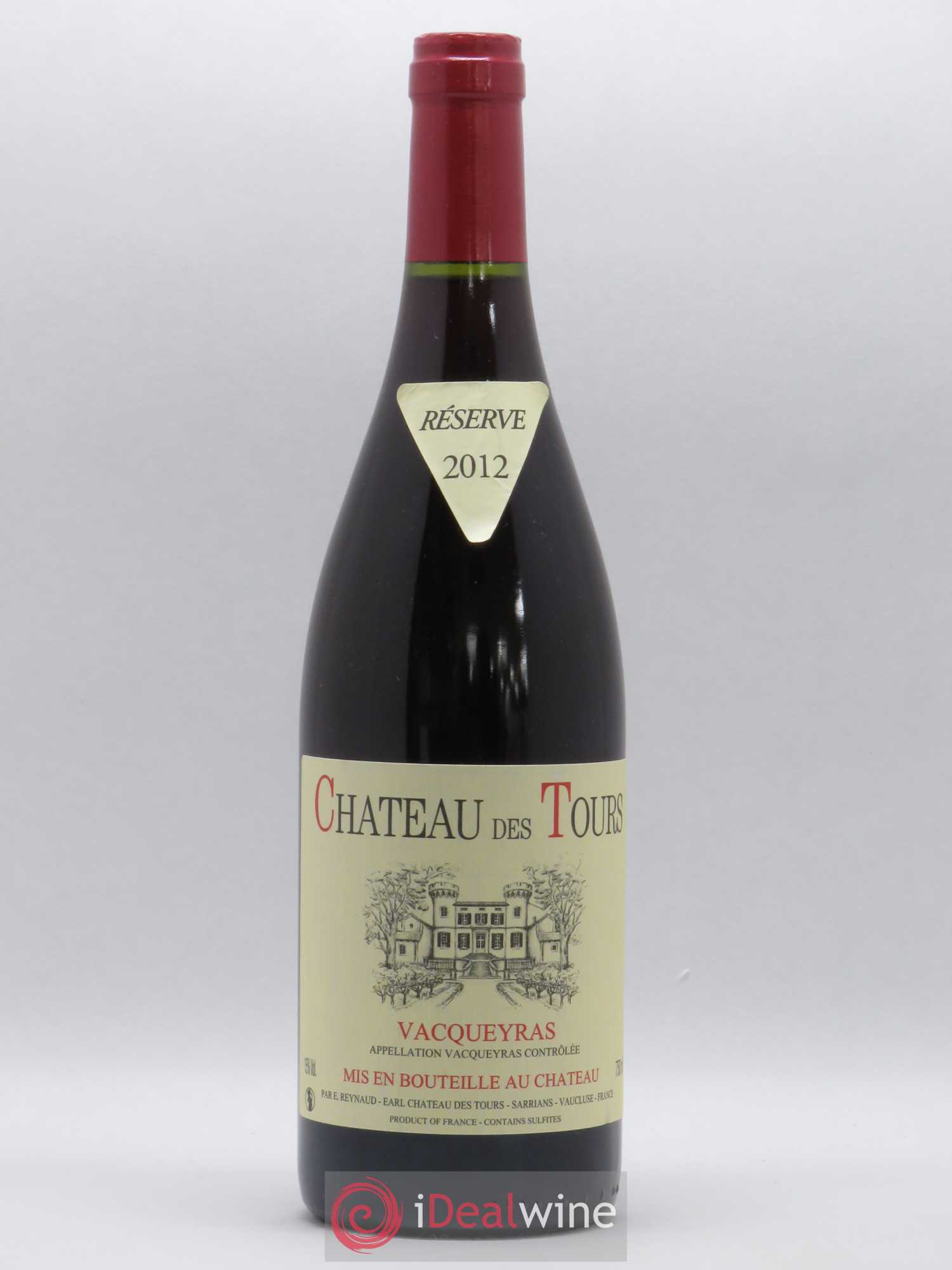 Vacqueyras Château des Tours Emmanuel Reynaud 2012 - Lot de 1 bouteille - 0