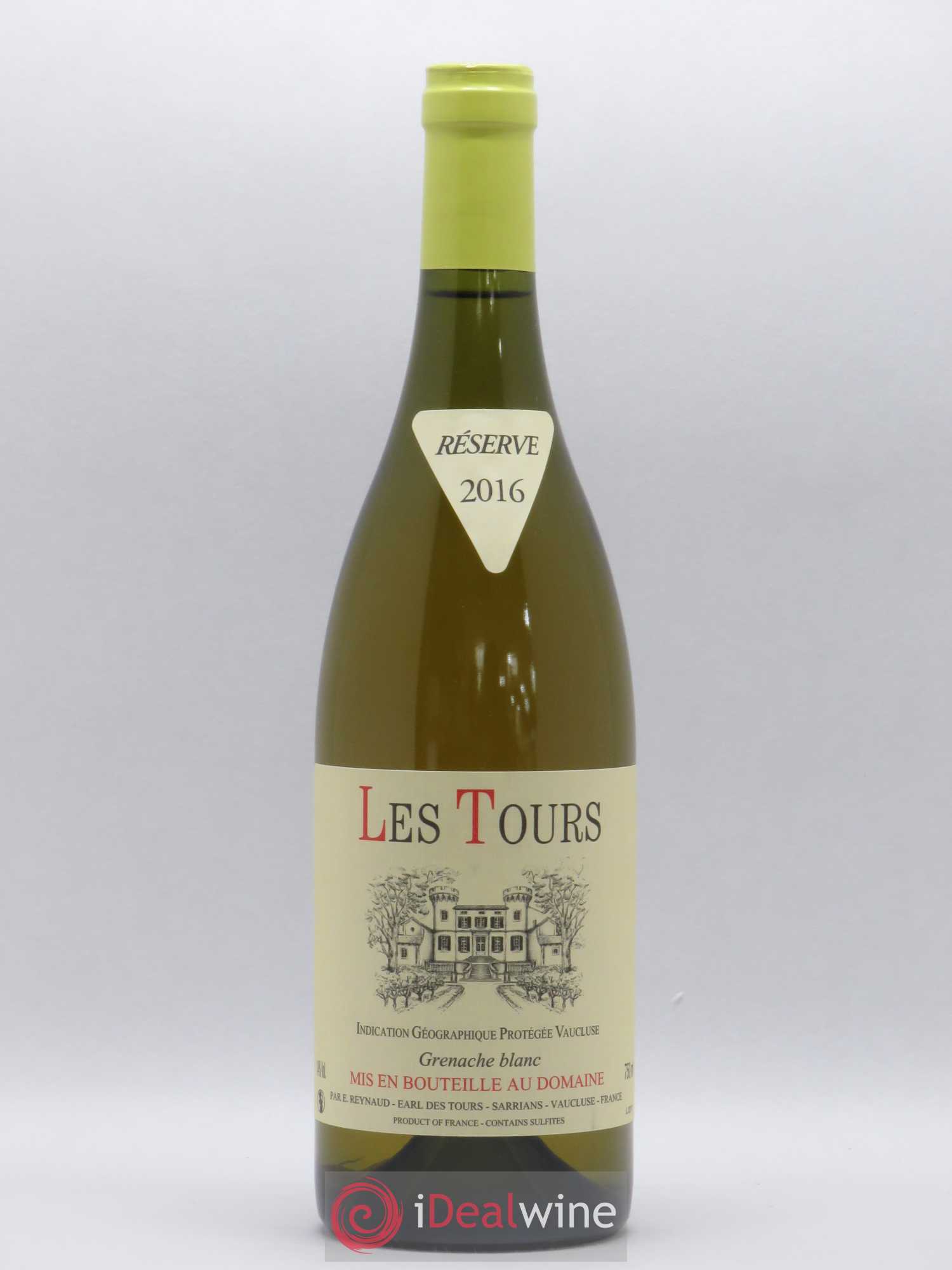 Vaucluse (Vin de Pays de Vaucluse) Les Tours Grenache Blanc Emmanuel Reynaud 2016 - Lot de 1 bouteille - 0