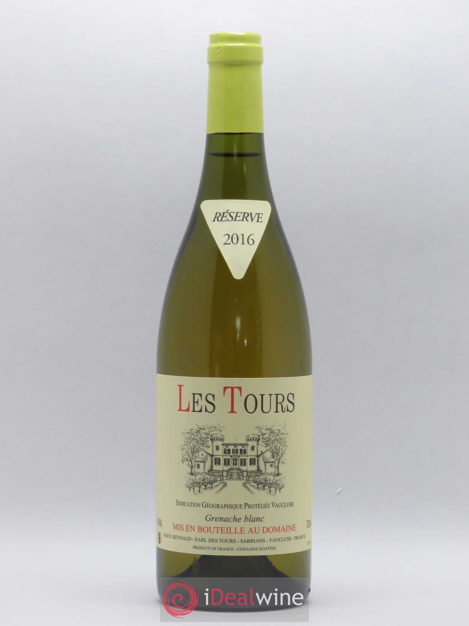 Vaucluse (Vin de Pays de Vaucluse) Les Tours Grenache Blanc Emmanuel Reynaud 2016 - Lot de 1 bouteille - 0