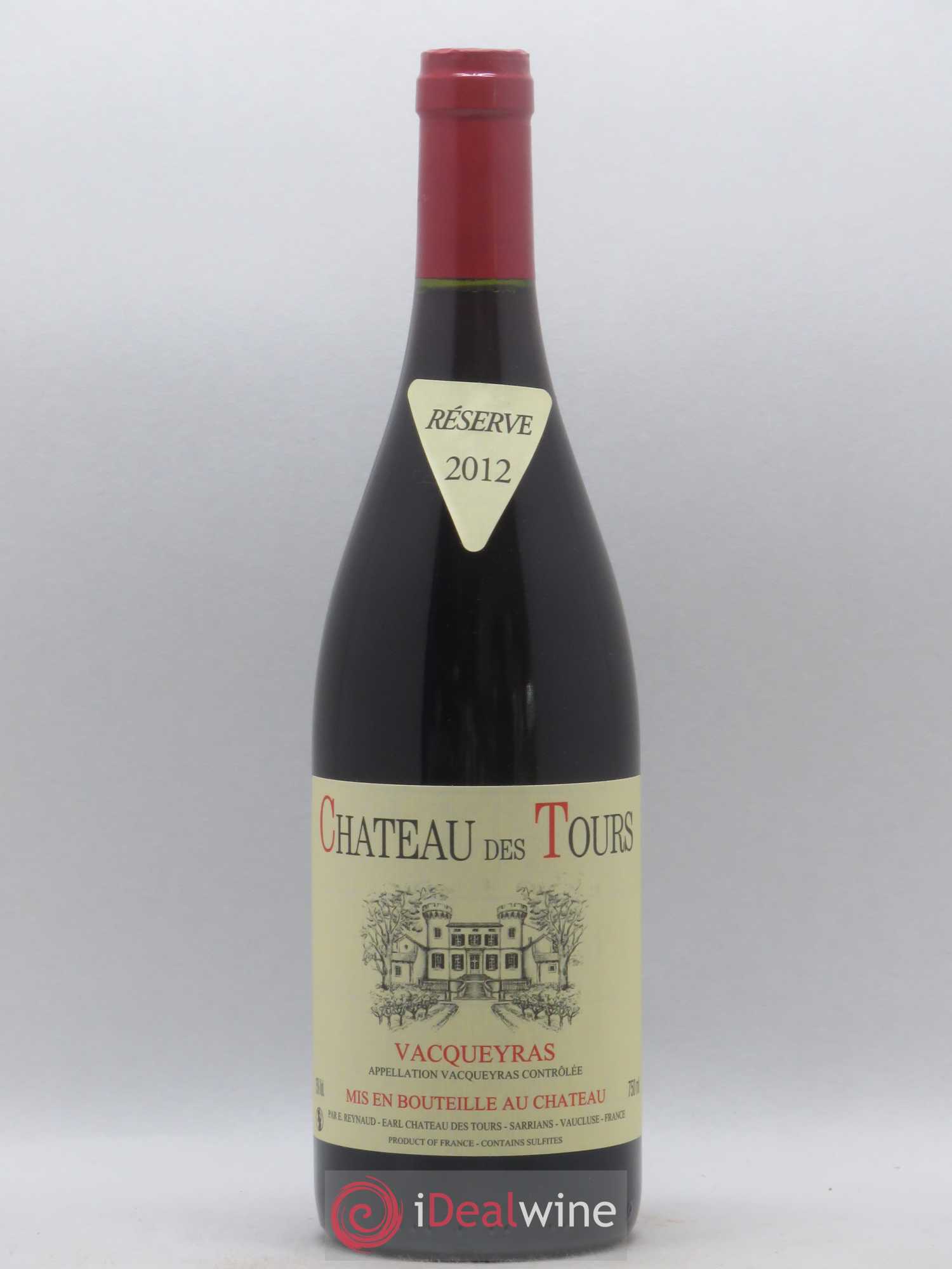 Vacqueyras Château des Tours Emmanuel Reynaud 2012 - Lot de 1 bouteille - 0