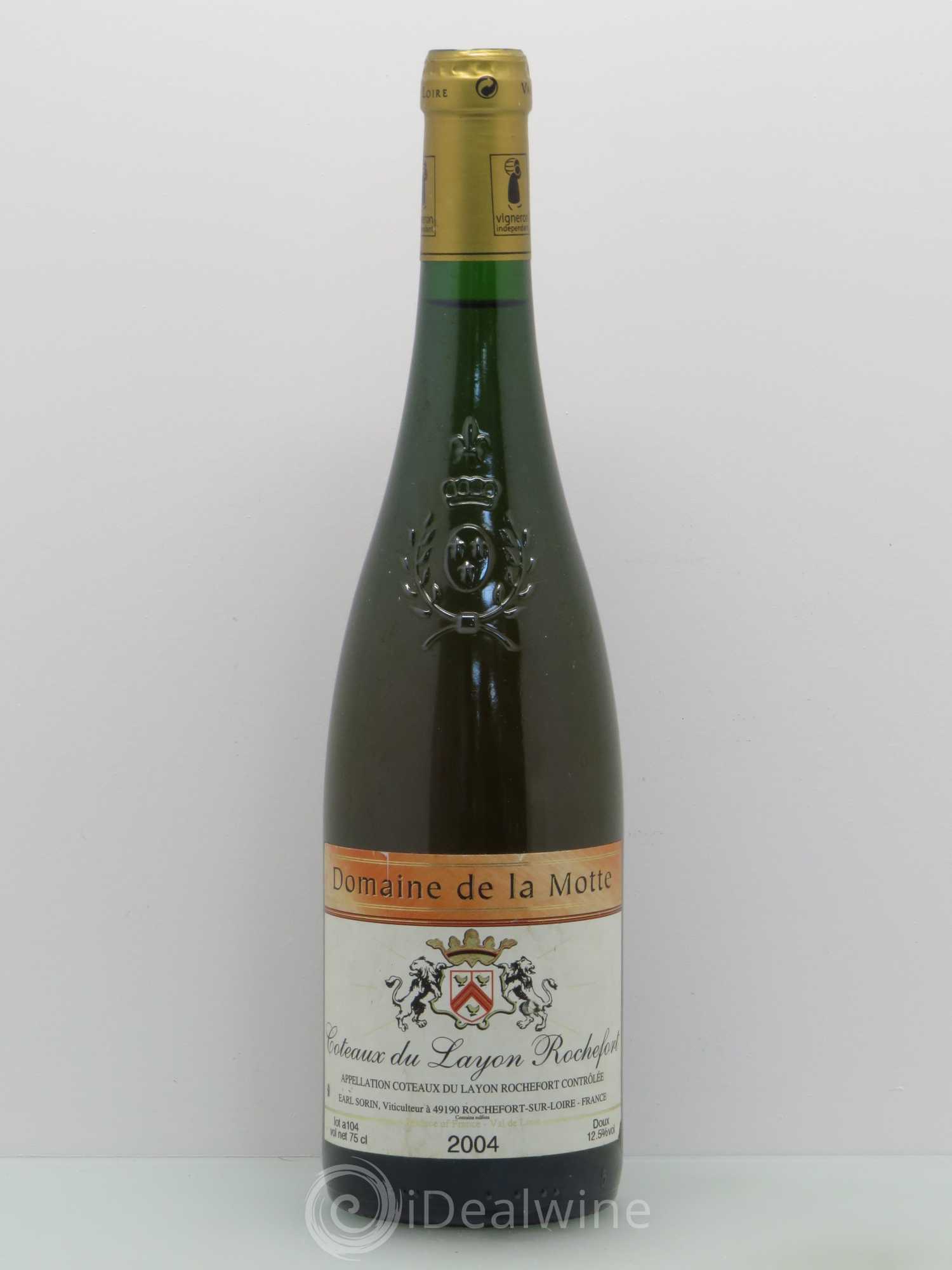 Coteaux du Layon Layon Rochefort - Domaine de la Motte 2004 - Posten von 1 Flasche - 0