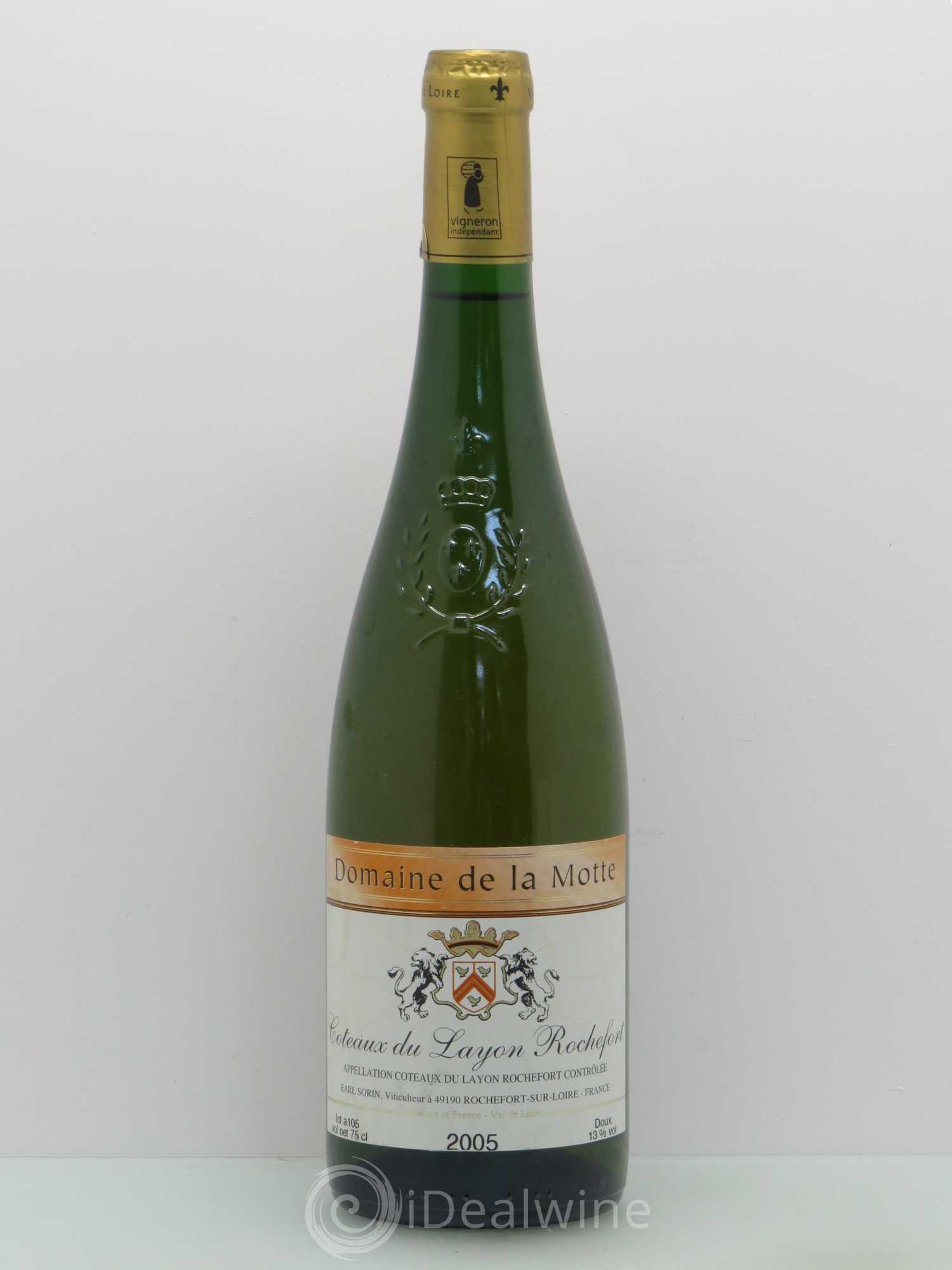 Coteaux du Layon Layon Rochefort - Domaine de la Motte 2005 - Posten von 1 Flasche - 0