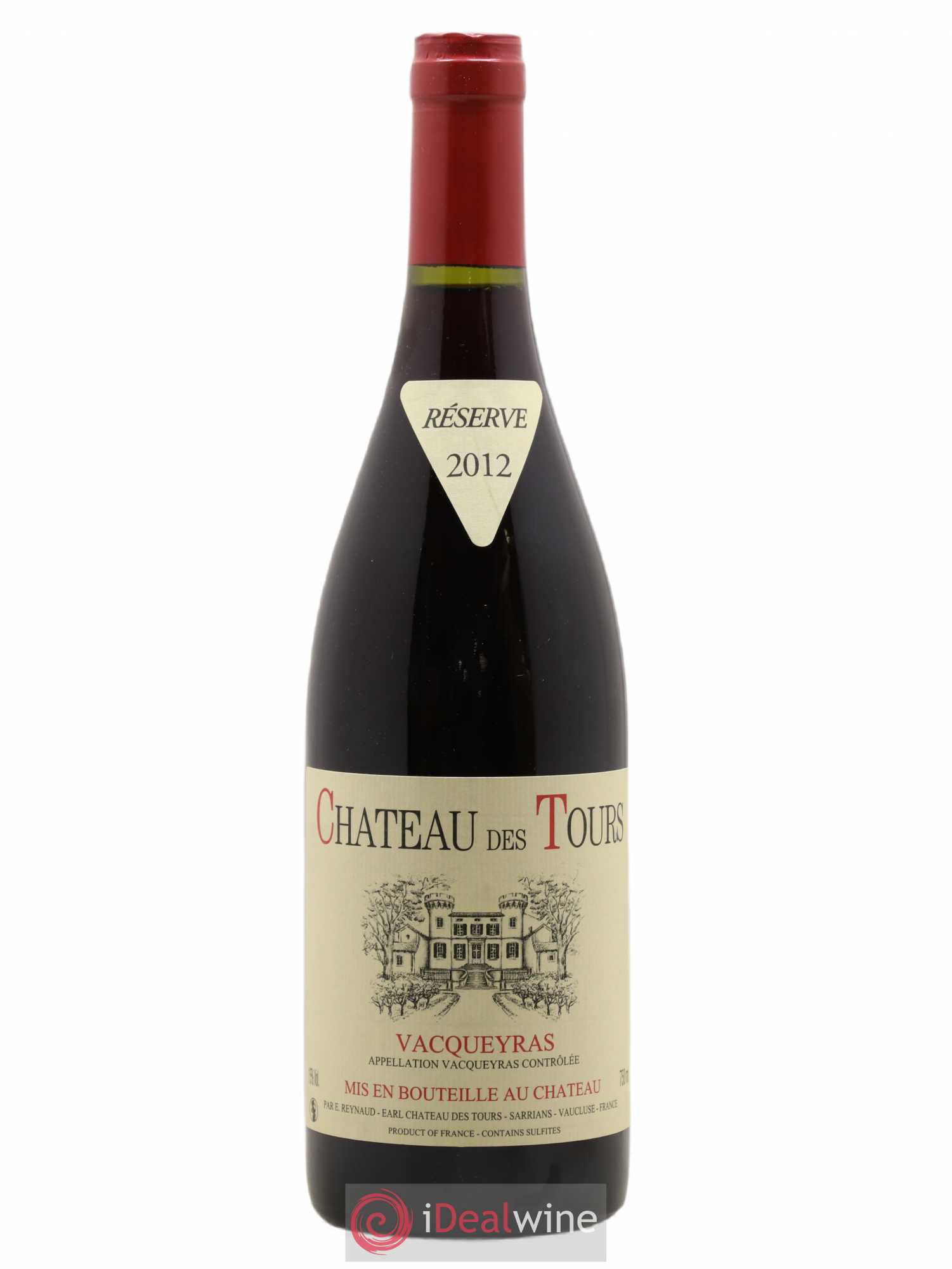 Vacqueyras Château des Tours Emmanuel Reynaud 2012 - Lot de 1 bouteille - 0