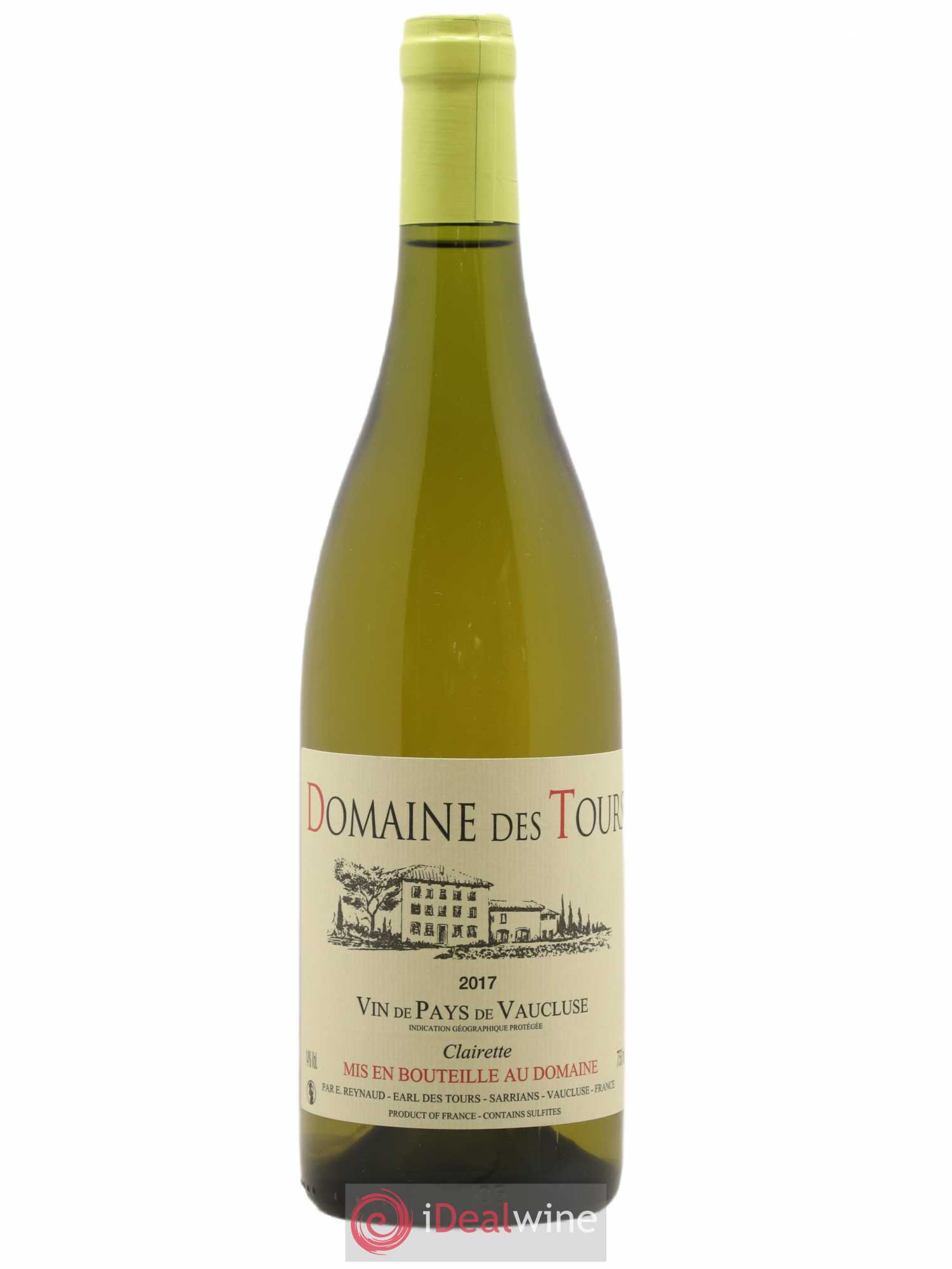 Vaucluse (Vin de Pays de Vaucluse) Domaine des Tours Emmanuel Reynaud Clairette 2017 - Lot de 1 bouteille - 0