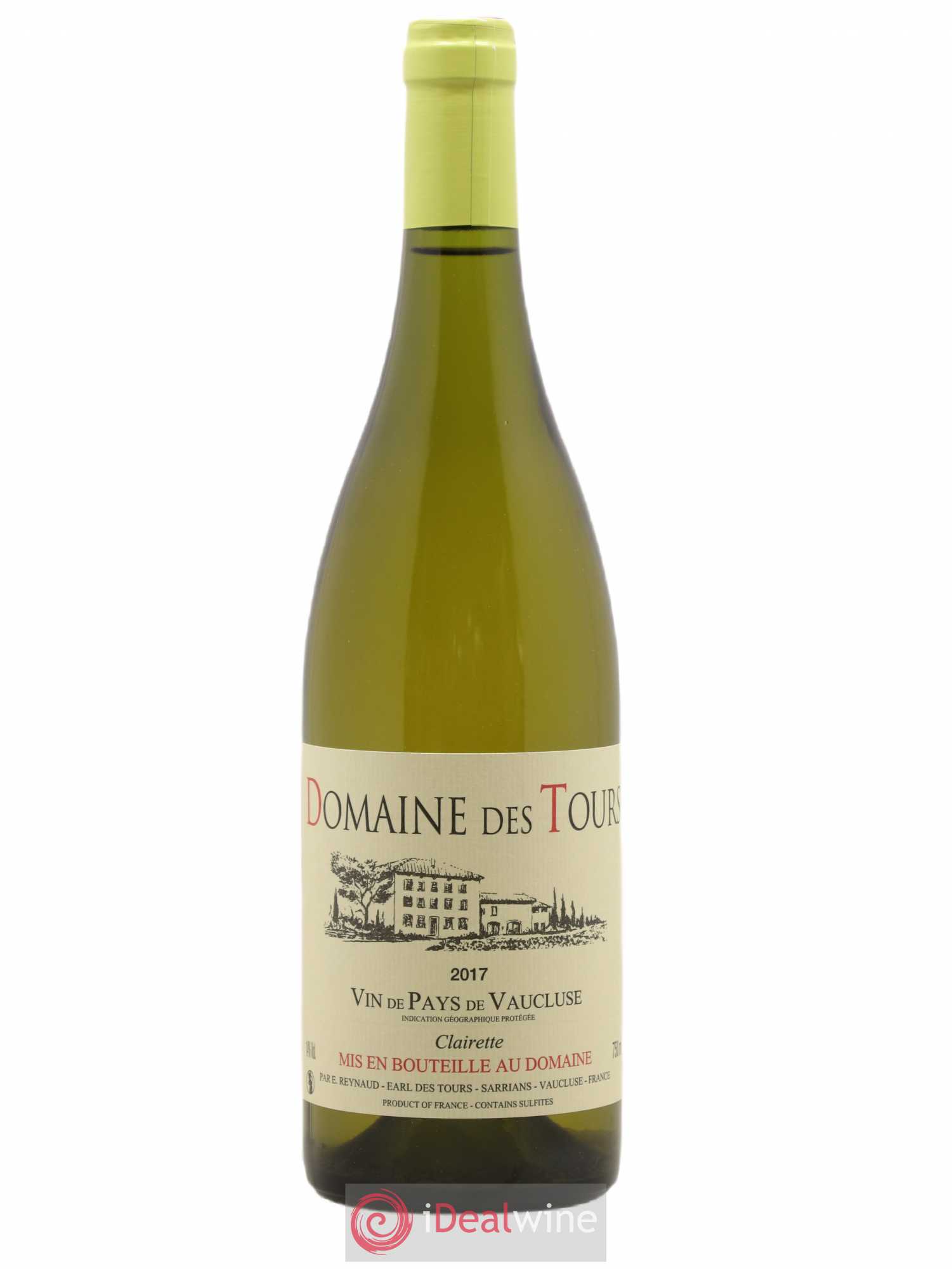 Vaucluse (Vin de Pays de Vaucluse) Domaine des Tours Emmanuel Reynaud Clairette 2017 - Lot de 1 bouteille - 0