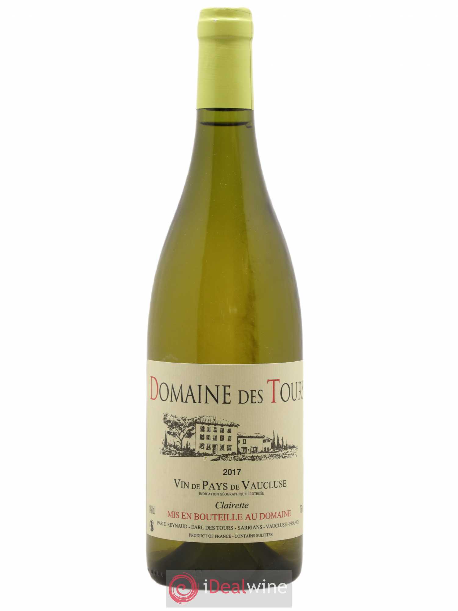 Vaucluse (Vin de Pays de Vaucluse) Domaine des Tours Emmanuel Reynaud Clairette 2017 - Lot de 1 bouteille - 0