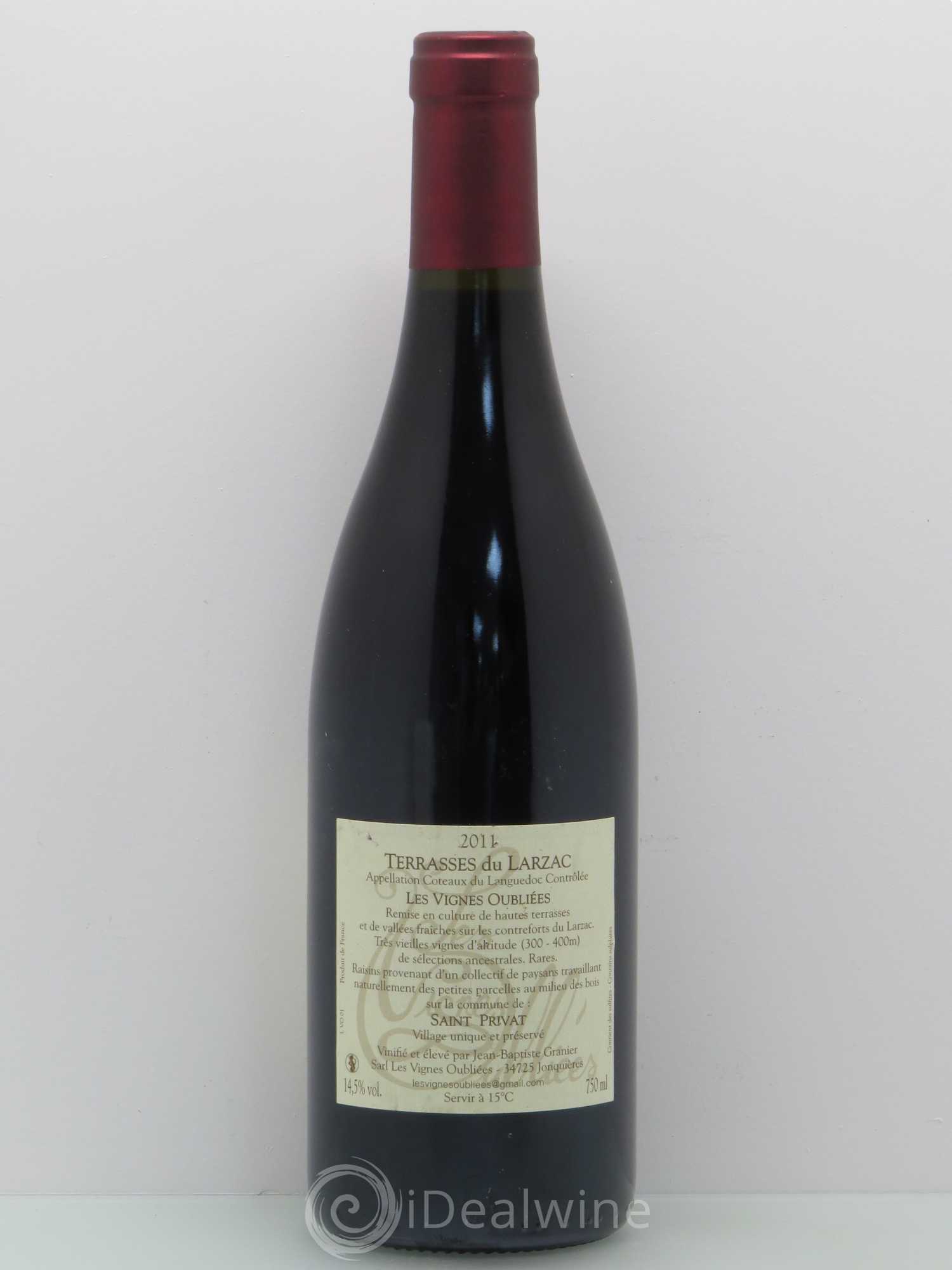 Terrasses du Larzac Les Vignes Oubliées Jean-Baptiste Granier 2011 - Lot de 1 bouteille - 1