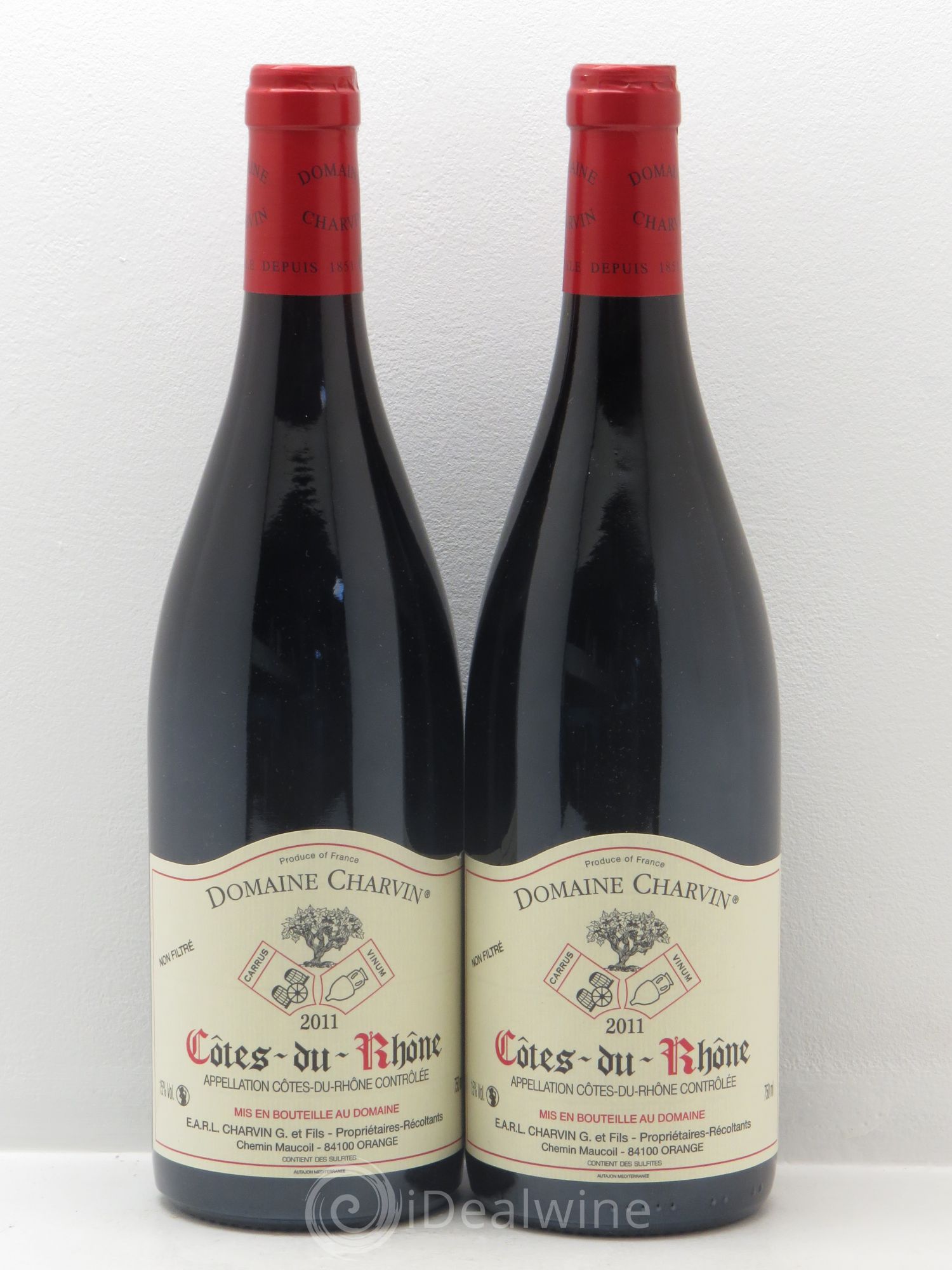 Côtes-du-Rhône Charvin (Domaine) (sans prix de réserve) 2011 - Lot de 2 bouteilles - 0