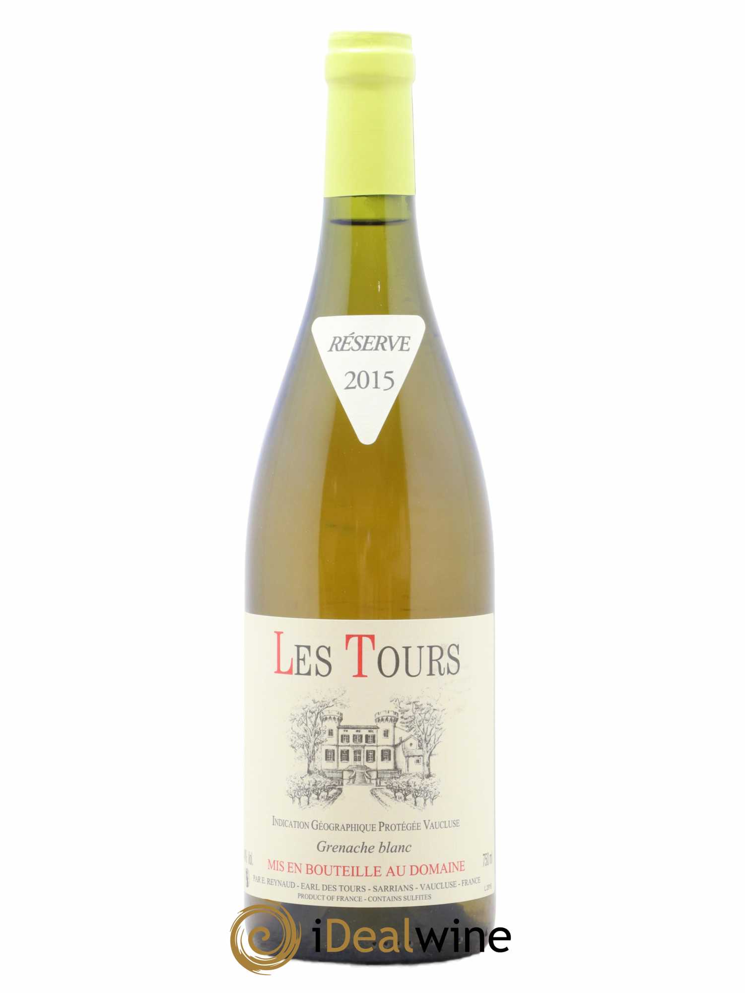 Vaucluse (Vin de Pays de Vaucluse) Les Tours Grenache Blanc Emmanuel Reynaud 2015 - Lot de 1 bouteille - 0
