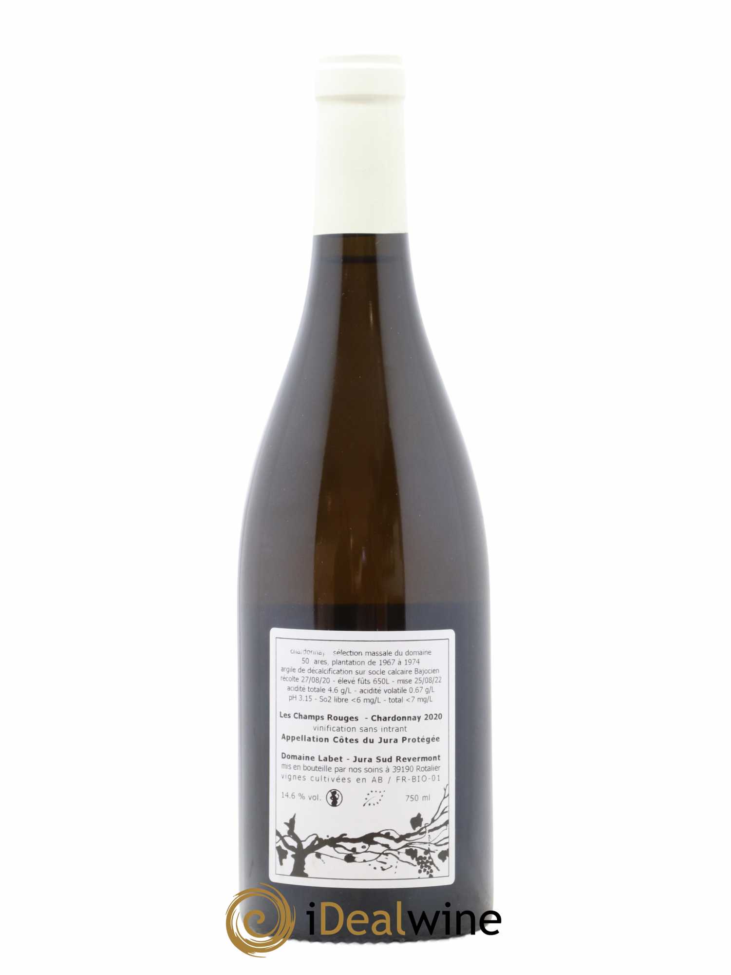 Côtes du Jura Chardonnay Les Champs Rouges Romain - Julien - Charline Labet 2020 - Posten von 1 Flasche - 1