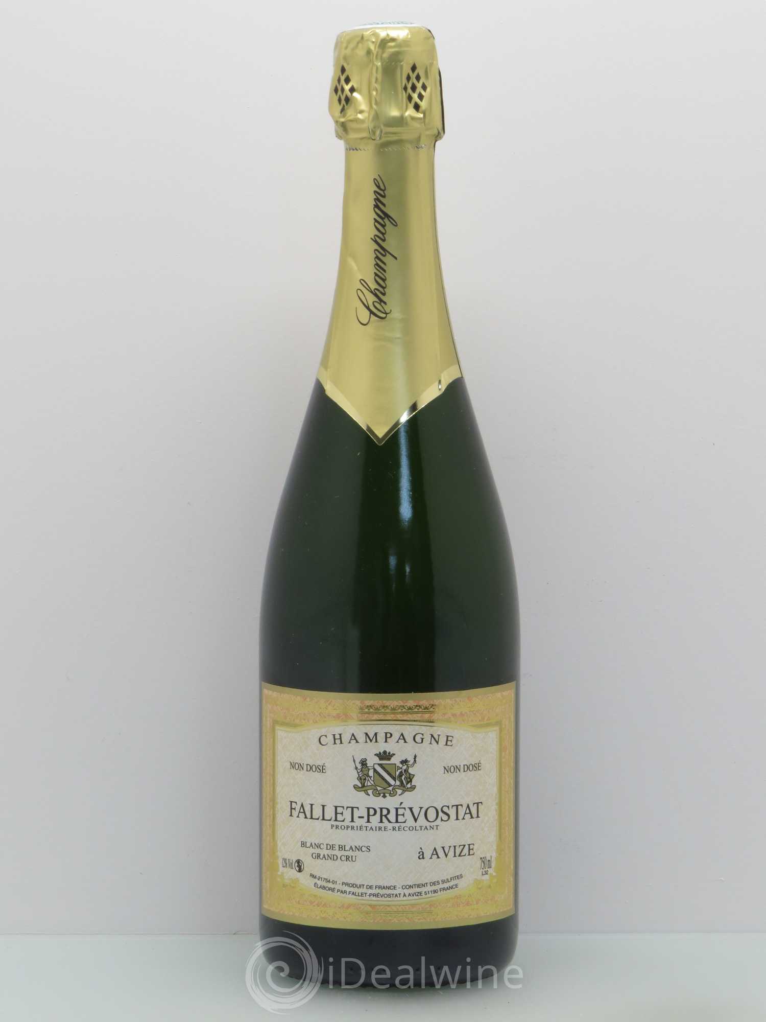Champagne Fallet-Prévostat Grand Cru Blanc de Blanc Avize non dosé - Lot de 1 bouteille - 0