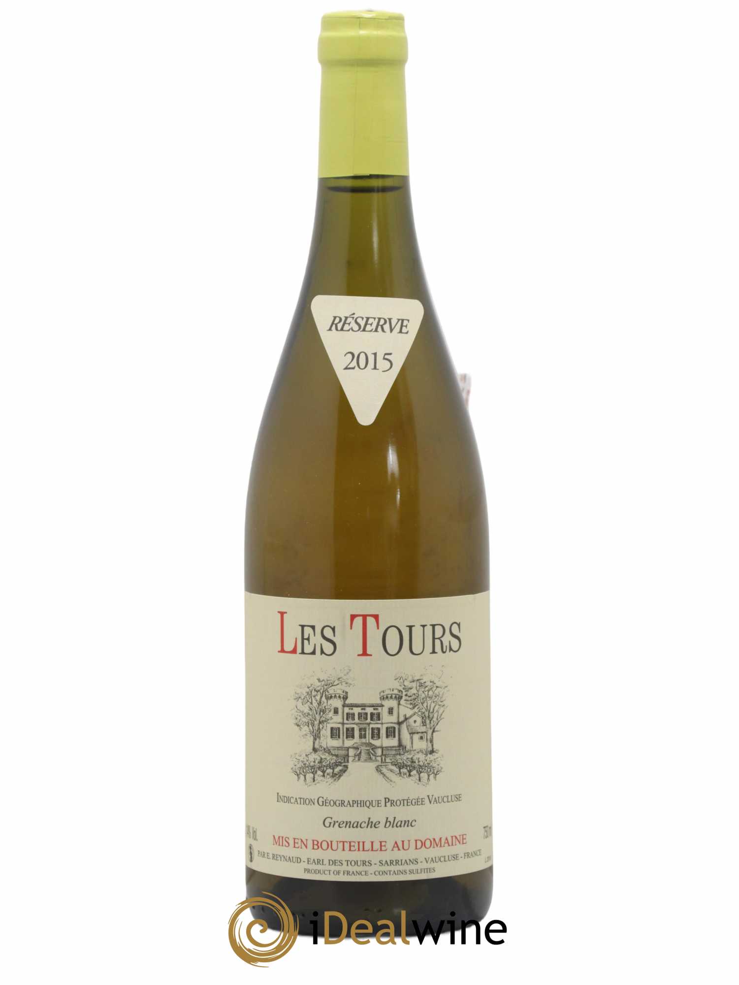Vaucluse (Vin de Pays de Vaucluse) Les Tours Grenache Blanc Emmanuel Reynaud 2015 - Lot de 1 bouteille - 0