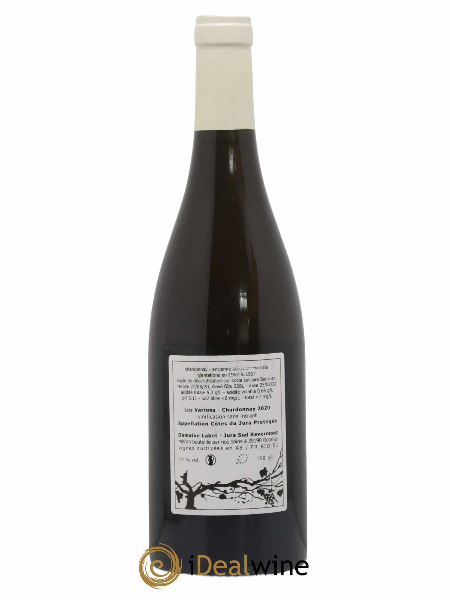 Côtes du Jura Chardonnay Les Varrons Romain - Julien  - Charline Labet 2020 - Lot of 1 bottle - 1